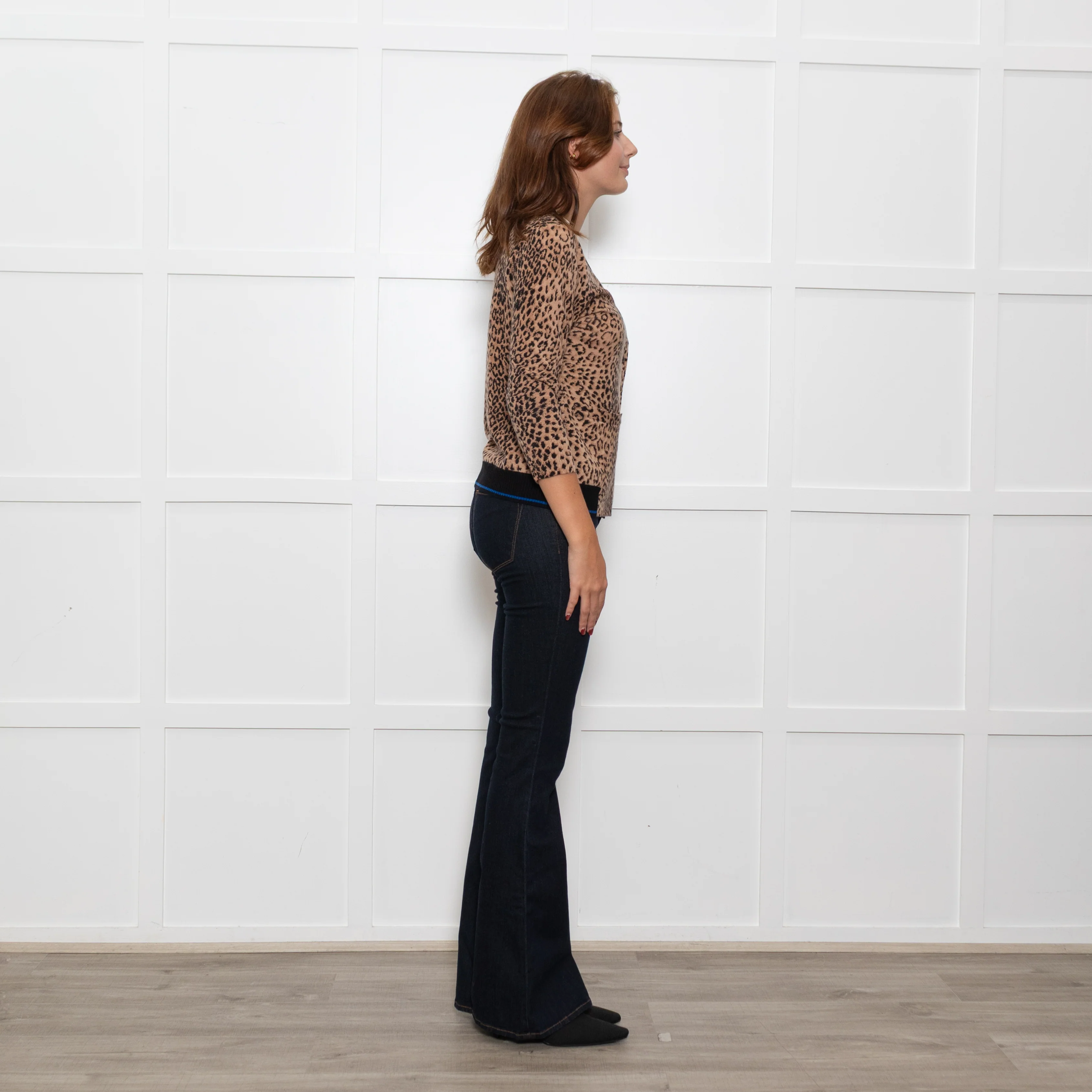 Jumper 1234 Brown Animal Print Cashmere Cardigan - Image 6
