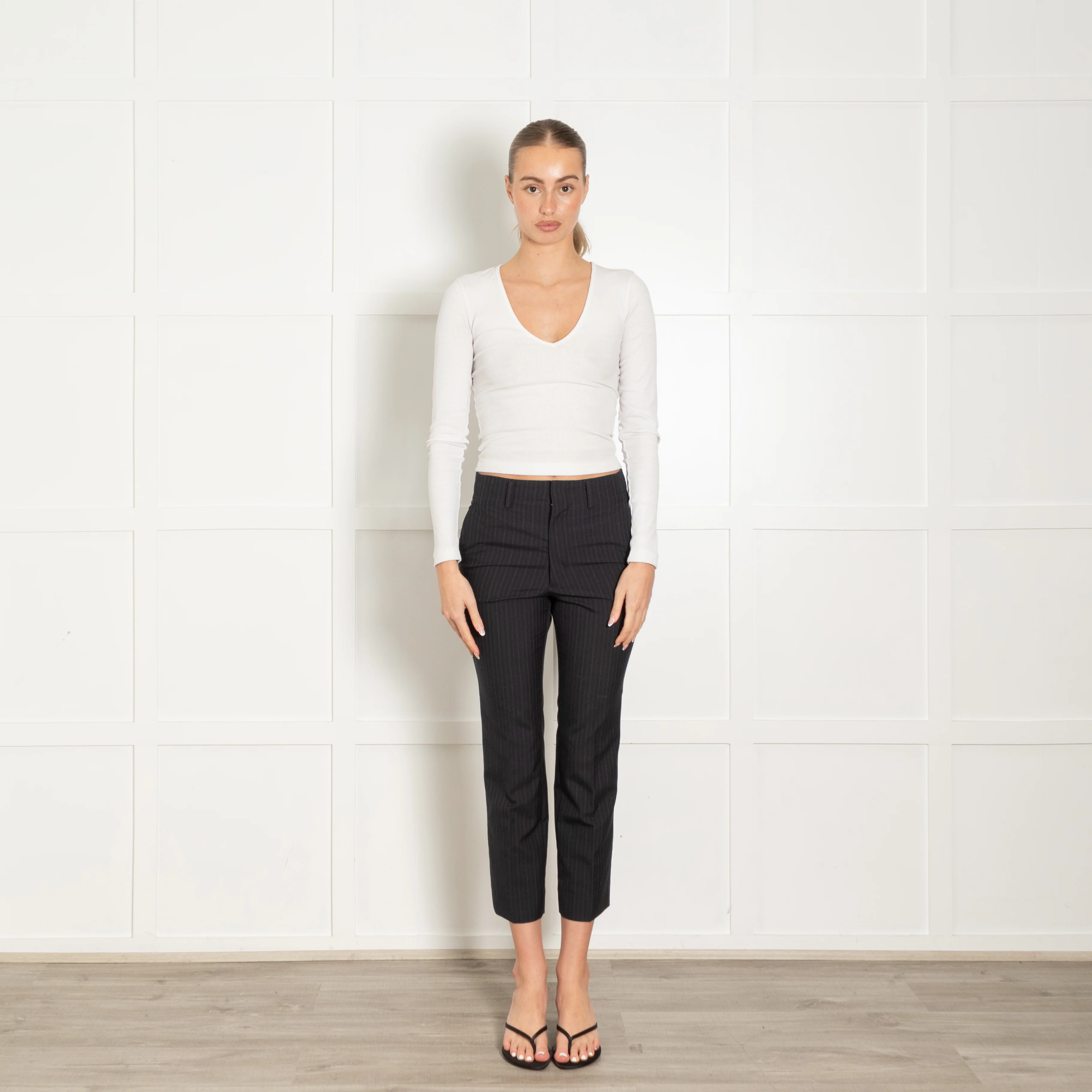 Junya Watanabe Commes Des Garcons Pinstripe Trousers