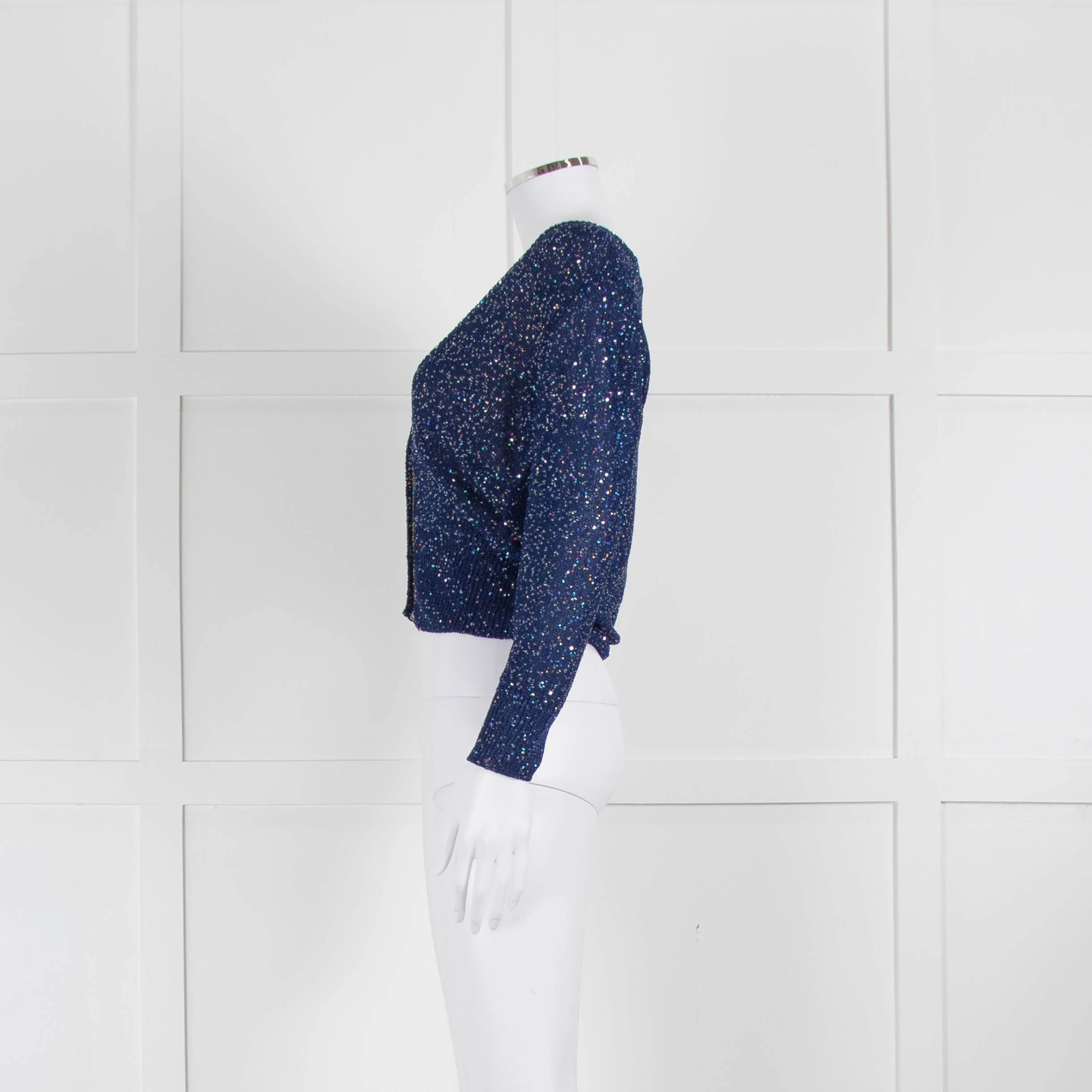 Just Cavalli Blue Sparkly Cardigan - Image 7