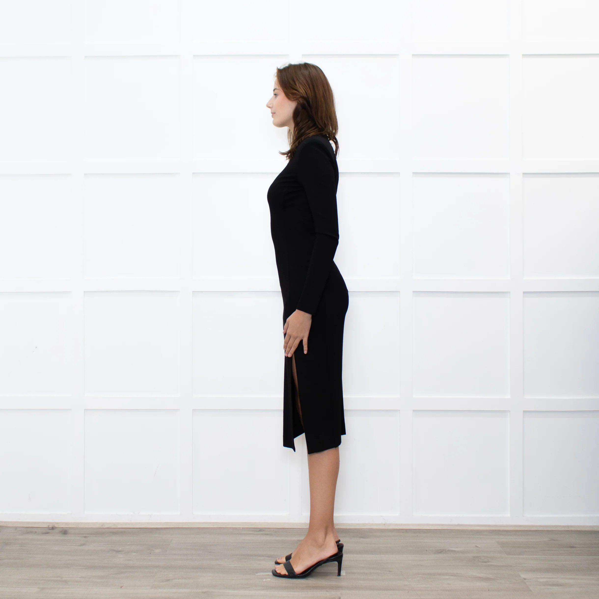 Just Cavalli Black Dress with Shoulder Pads and Long Sleeves - Image 4