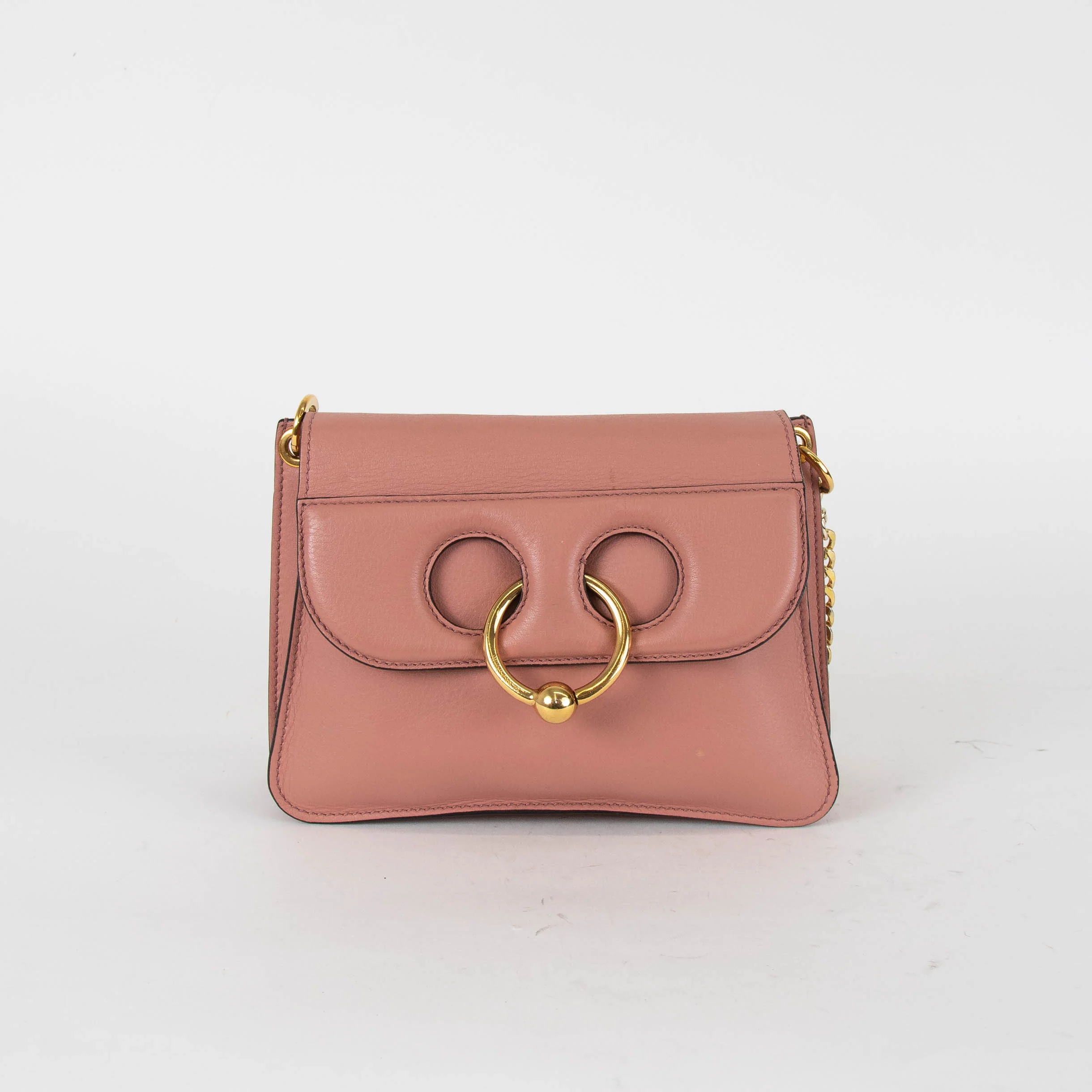JW Anderson Dusty Pink Leather Pierce Crossbody Bag