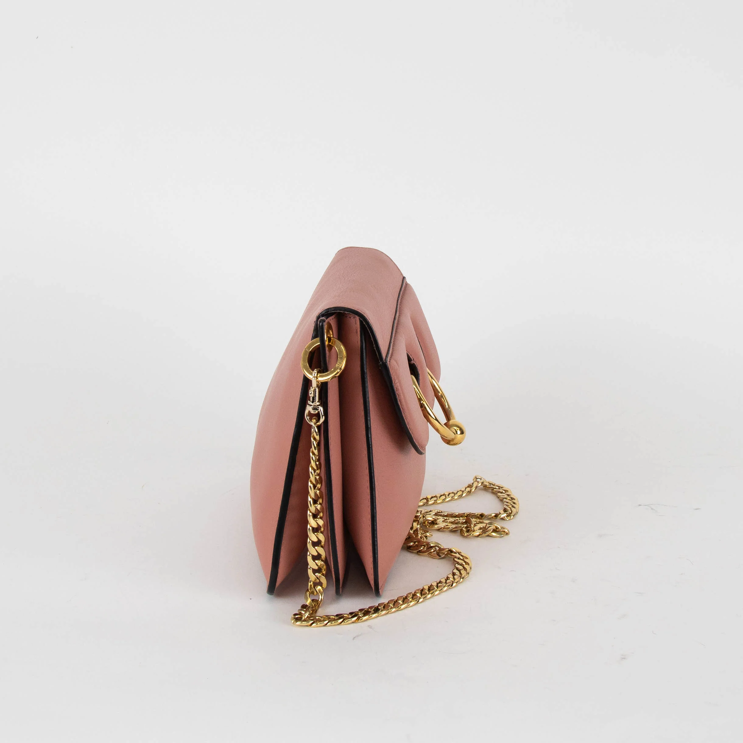 JW Anderson Dusty Pink Leather Pierce Crossbody Bag - Image 4