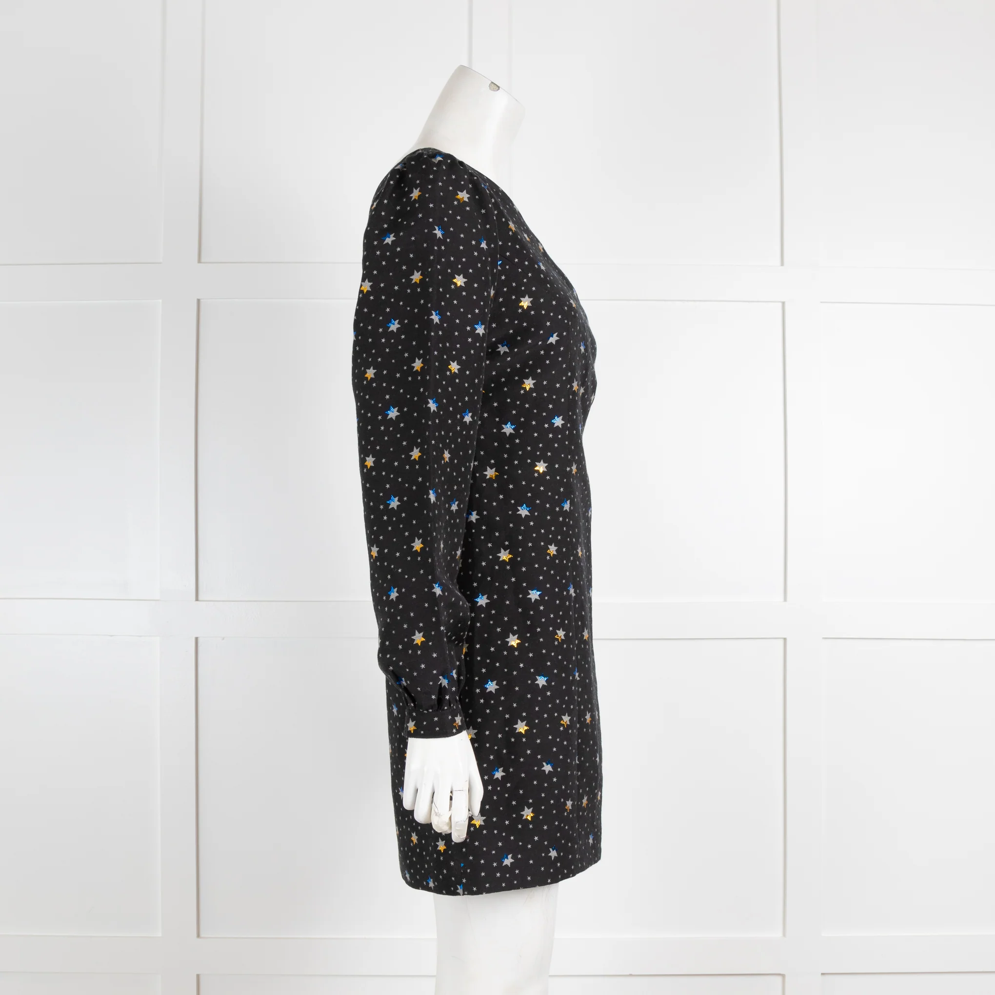 Kage Black Off the Should Mini Dress with Stars - Image 2