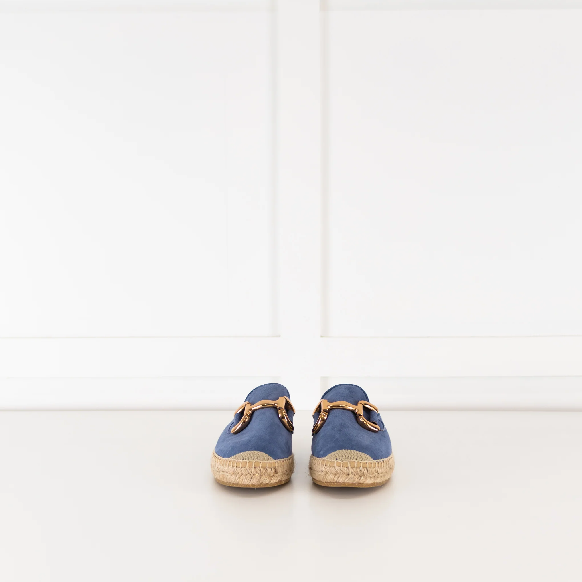 Kanna Blue Dora Slip On Espadrilles With Gold Buckle - Image 2