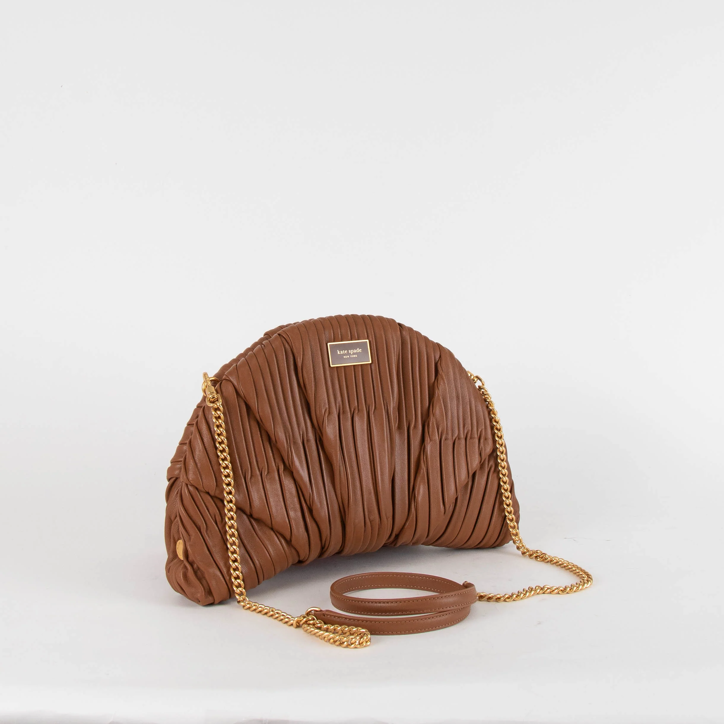 Kate Spade Tan Patisserie Croissant Leather Bag - Image 3