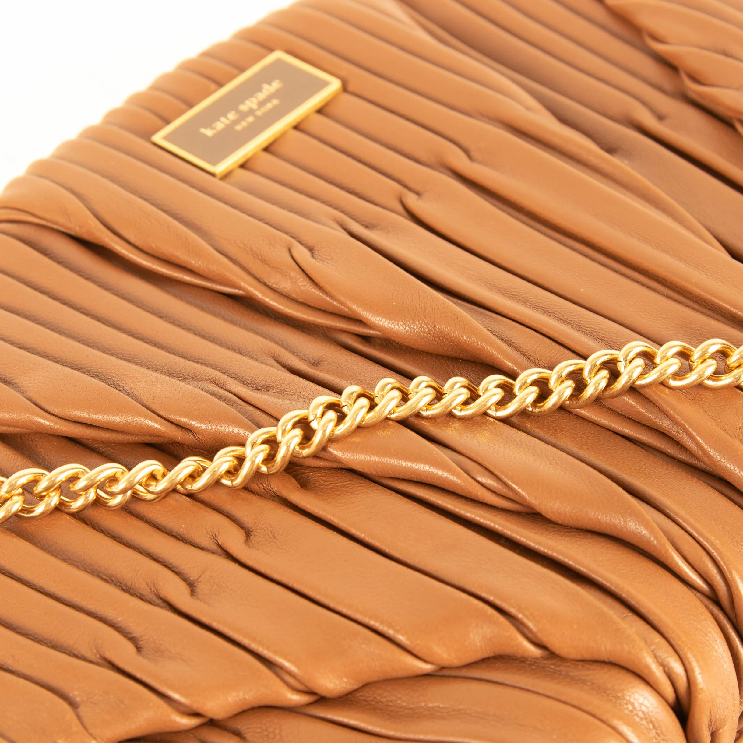 Kate Spade Tan Patisserie Croissant Leather Bag - Image 4