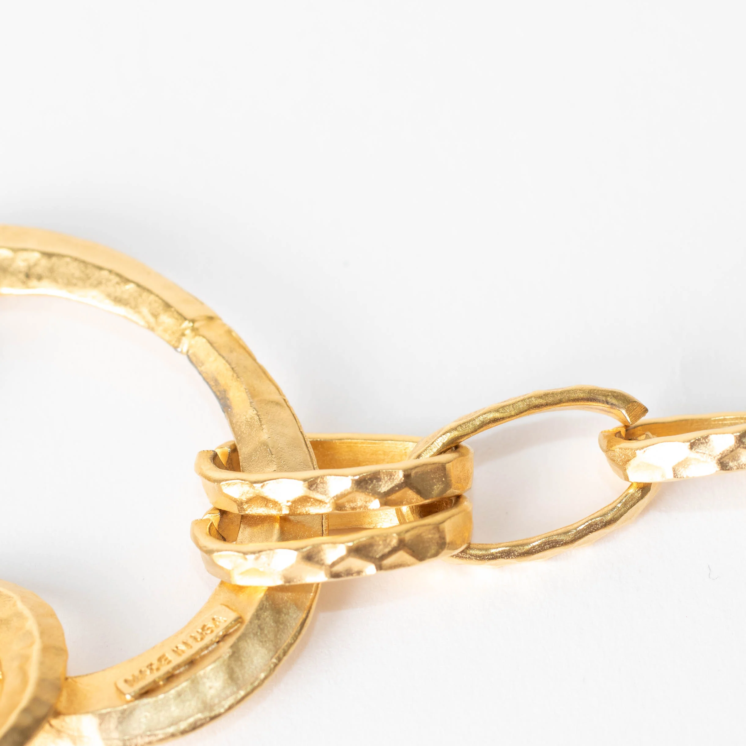 Kenneth Jay Lane Brushed Gold Chunky Ring Necklace - Image 4