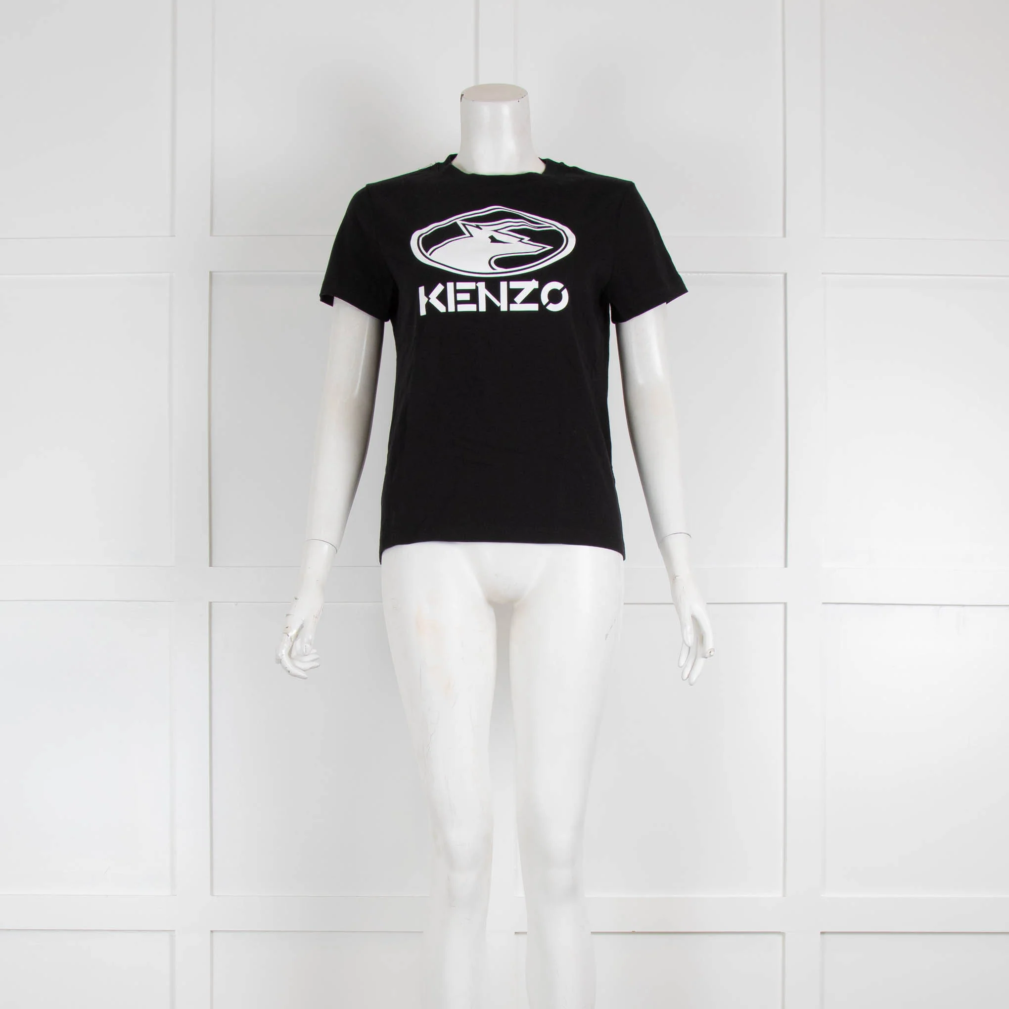 Kenzo Black White Logo Print T-Shirt