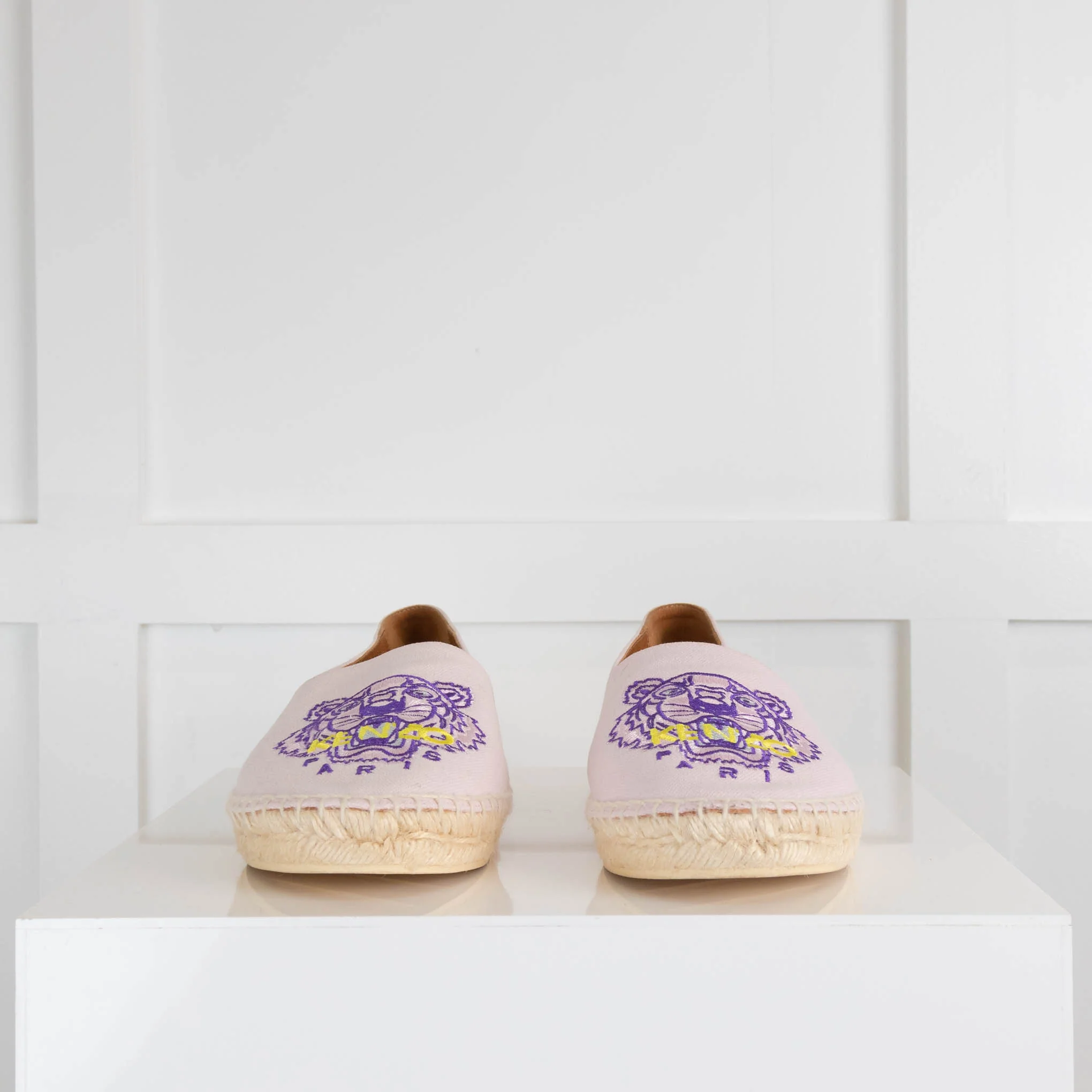 Kenzo Pale Pink Tiger Flat Espadrilles - Image 2