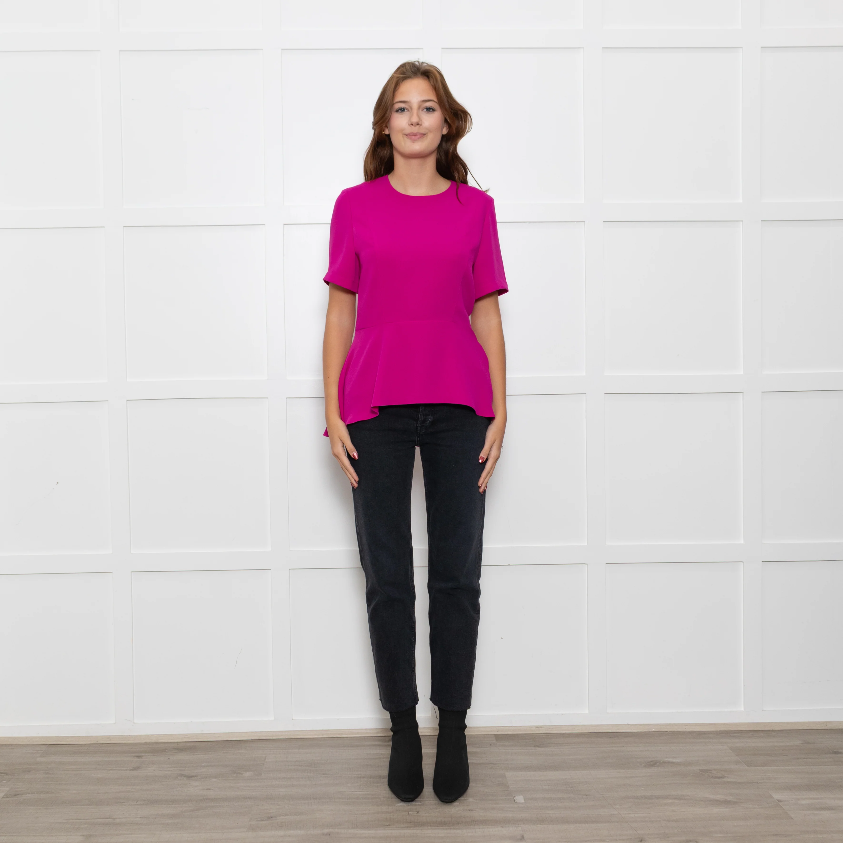 Kenzo Pink Short Sleeve Frill Top