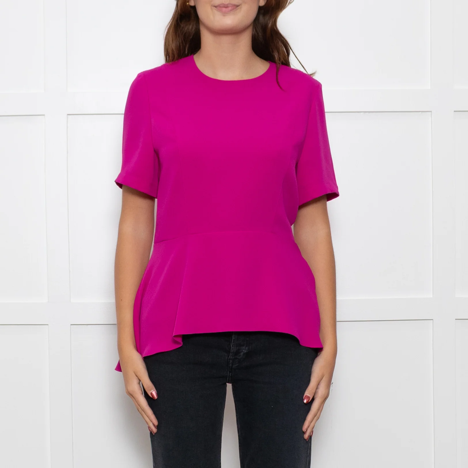 Kenzo Pink Short Sleeve Frill Top - Image 2