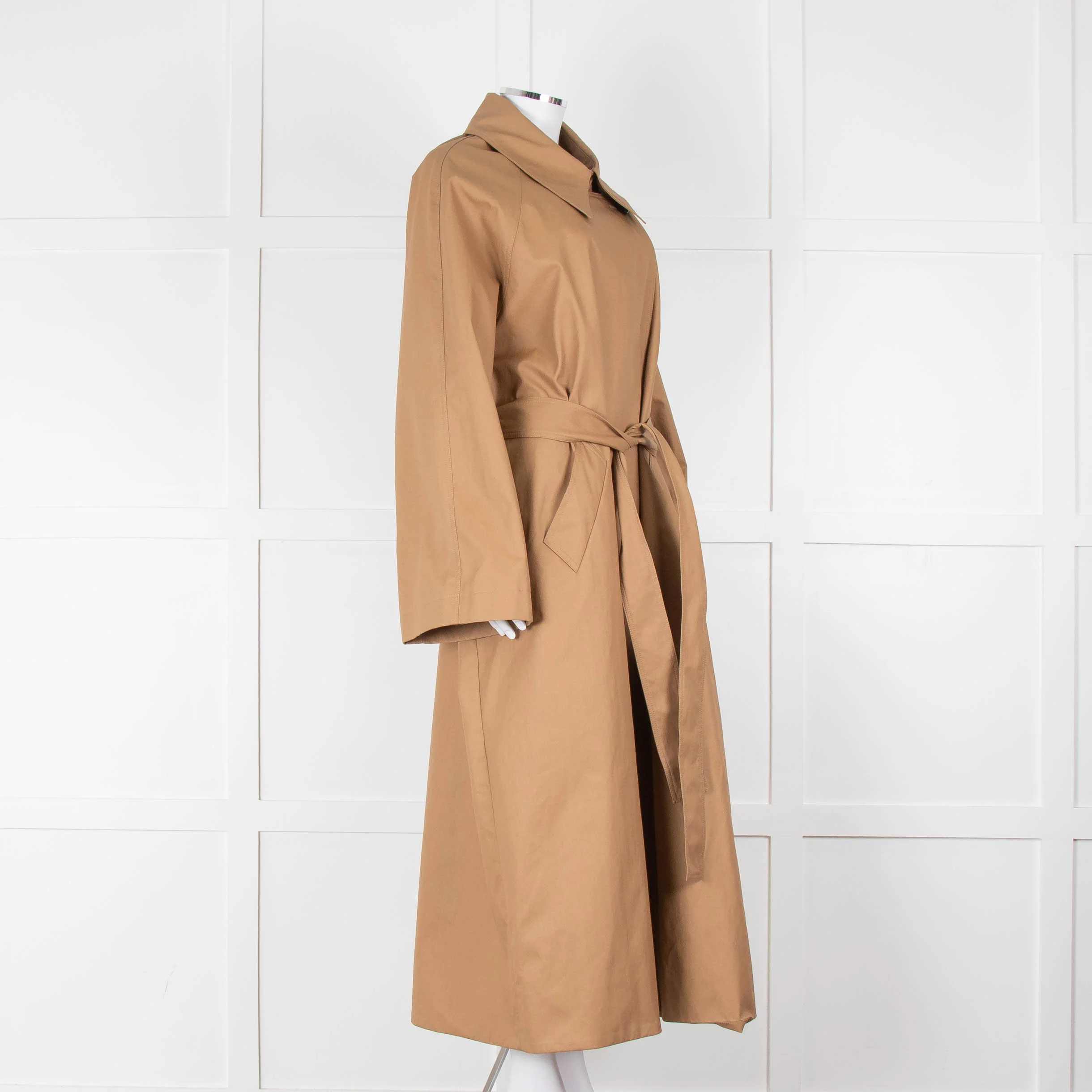 Khaite Tan Brown Coated Oversized Trench Coat - Image 2