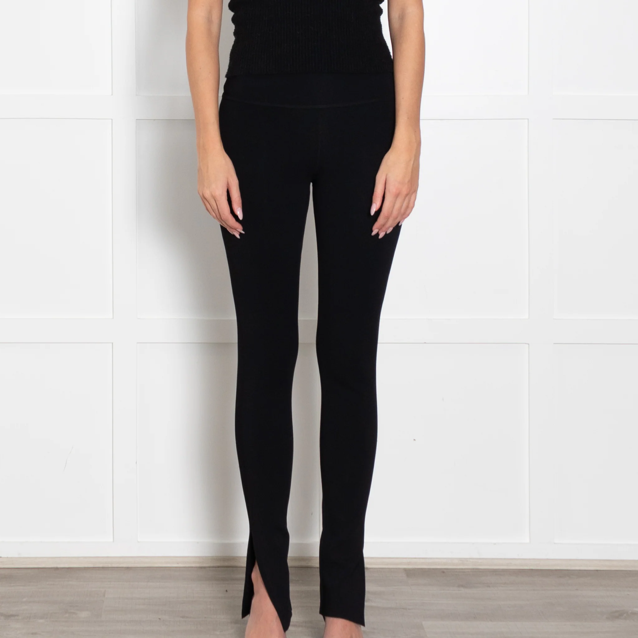 Khaite Black Stretchy Leggings - Image 2