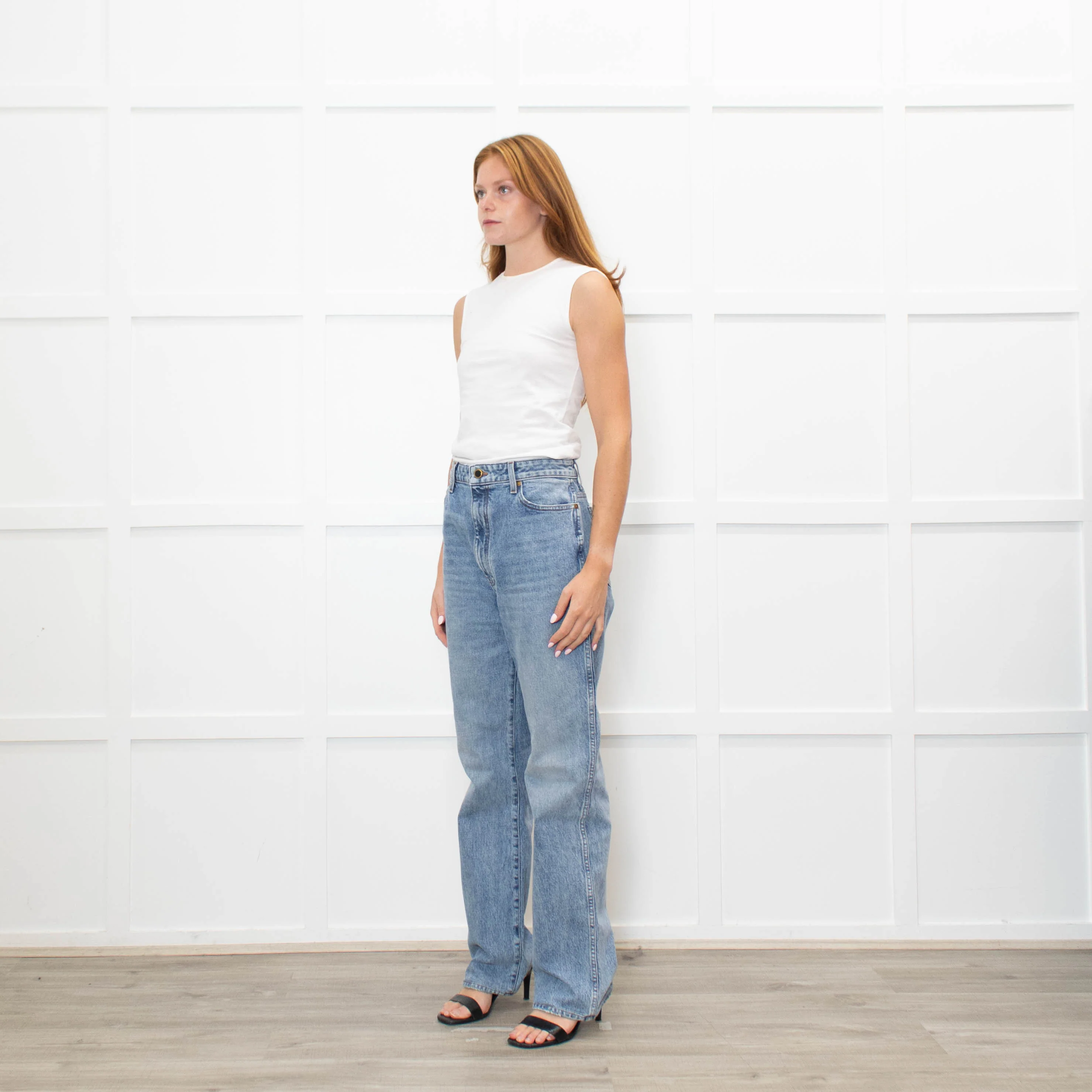 Khaite Blue Denim Danielle Straight Leg Jeans - Image 3