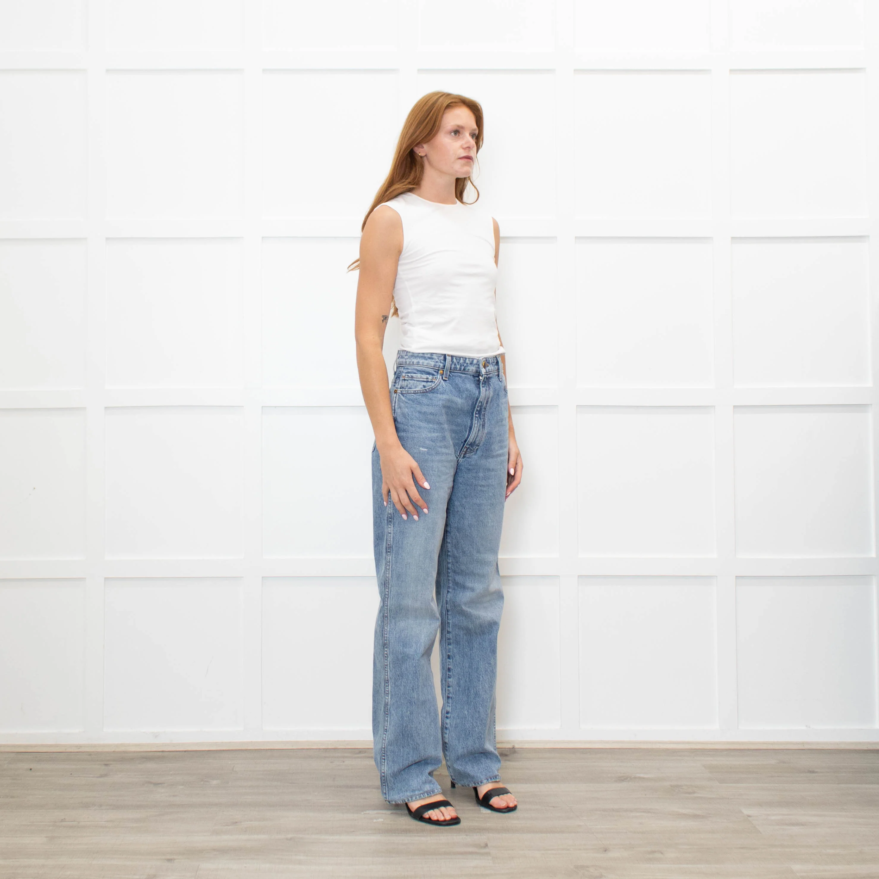 Khaite Blue Denim Danielle Straight Leg Jeans - Image 7