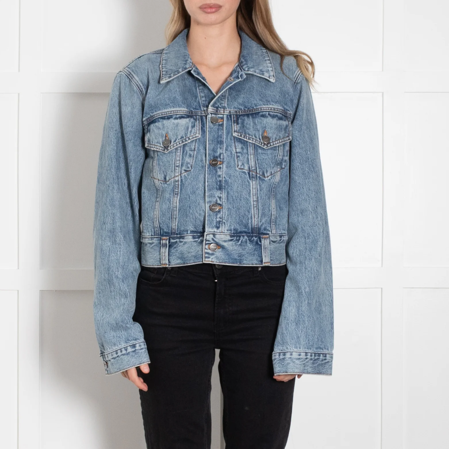 Khaite Blue Denim Short Jacket - Image 2
