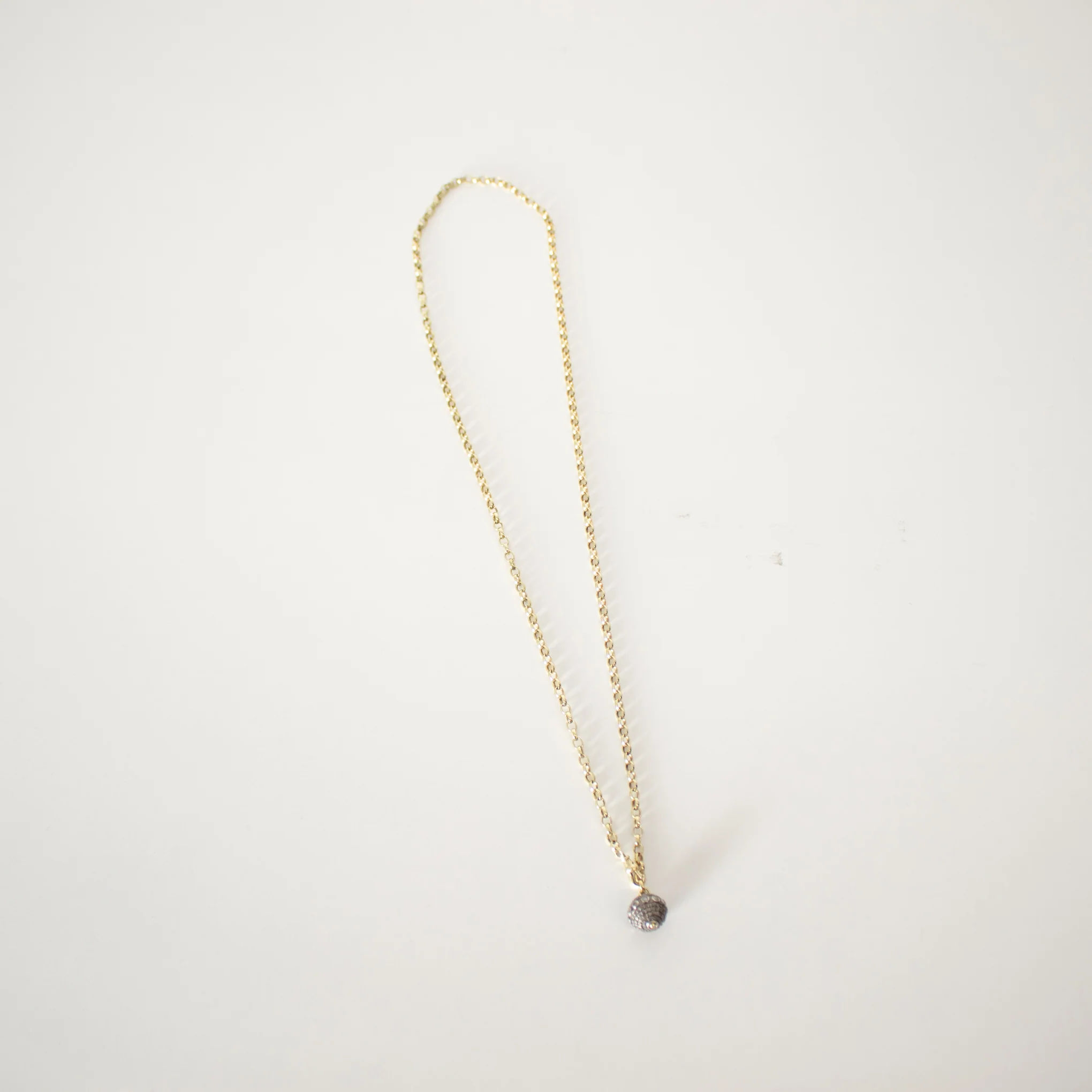 Kirstie Le Marque Gold Chain With Pave Set Ball Pendant - Image 3