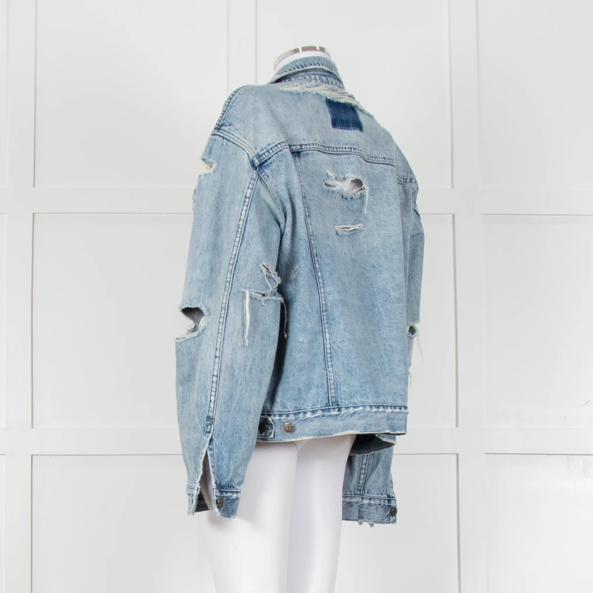 Ksubi Pale Wash Distressed Denim Jacket - Image 6