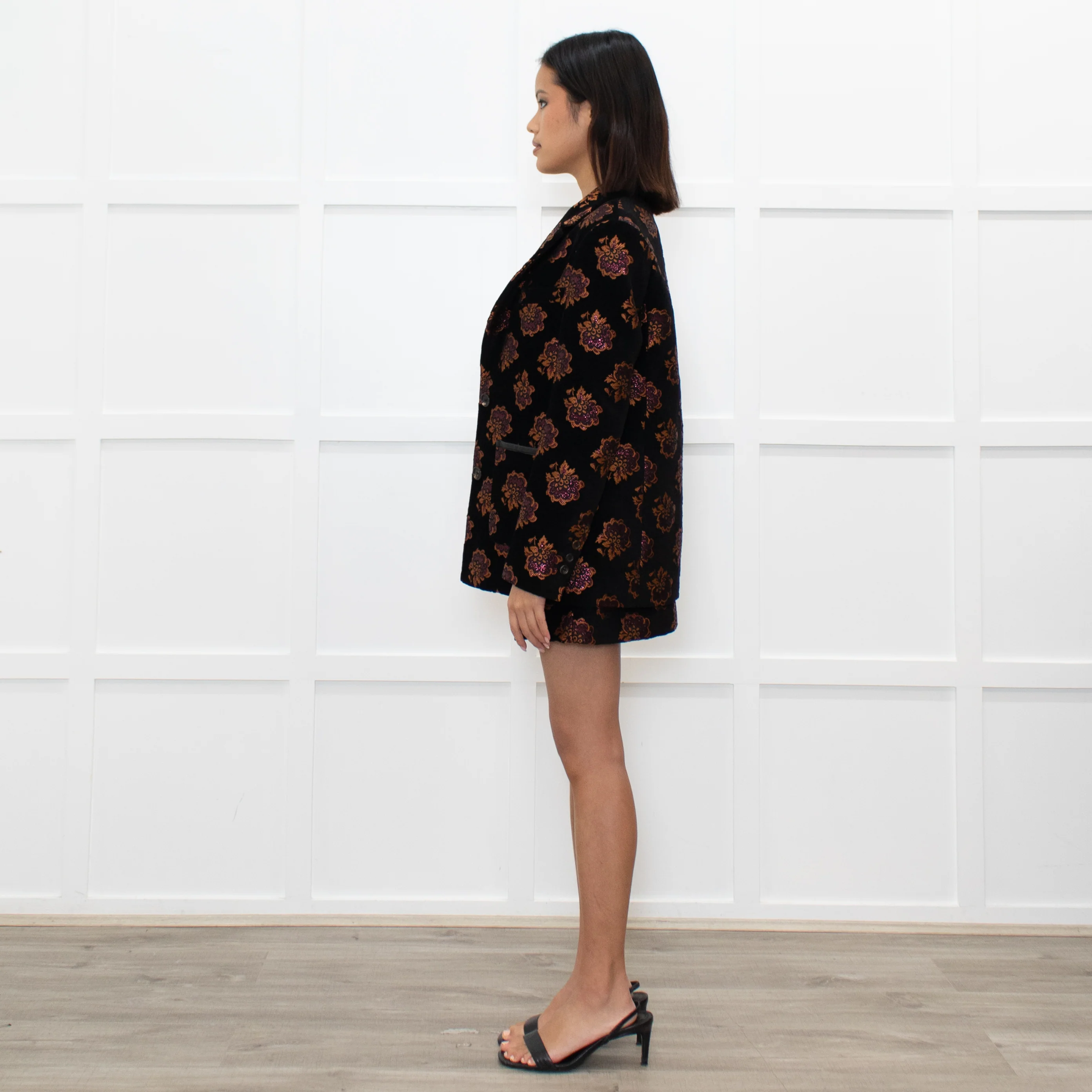 La Double J Black Bronze Floral Blazer Jacket - Image 6