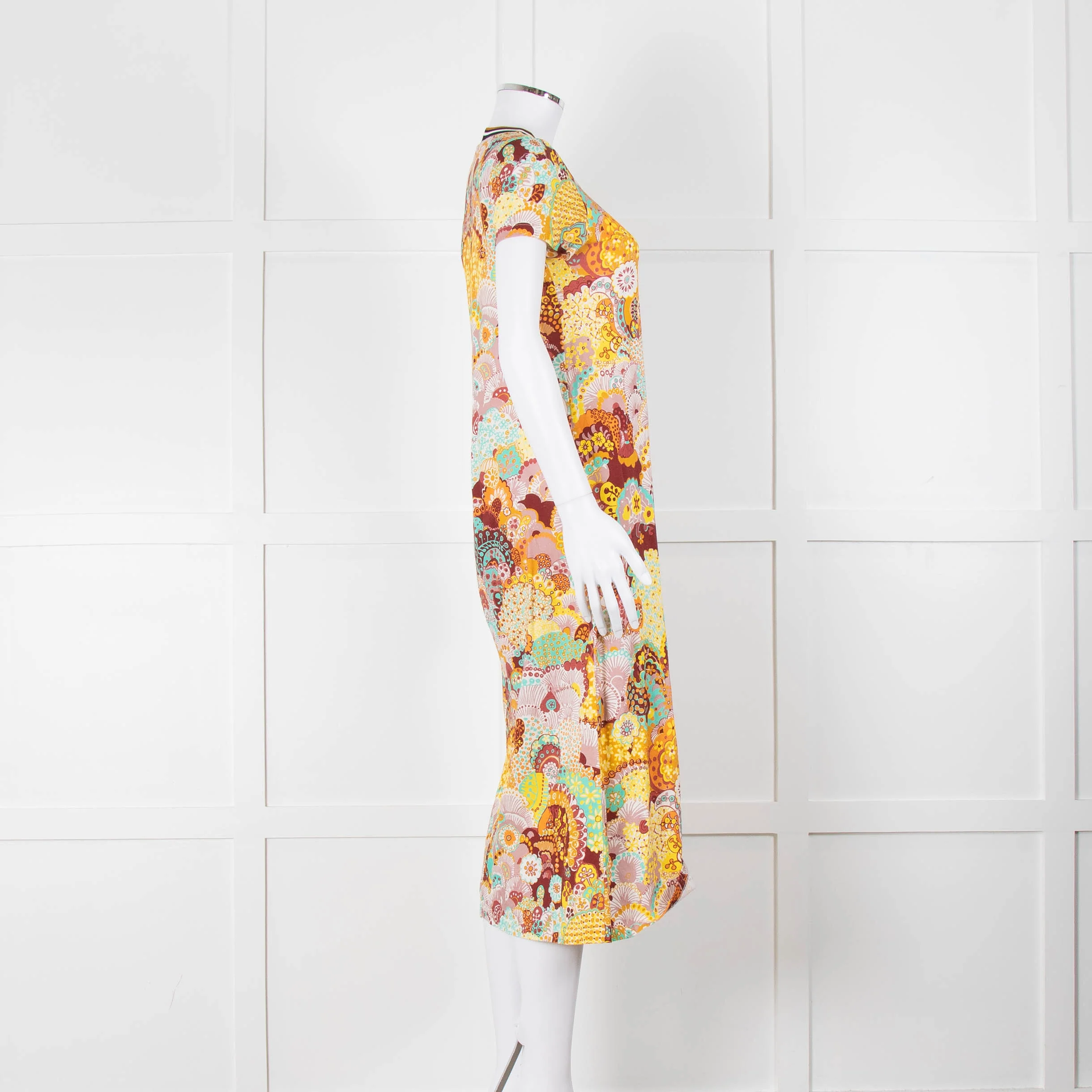 La Double J Orange Floral T-Shirt Dress - Image 3