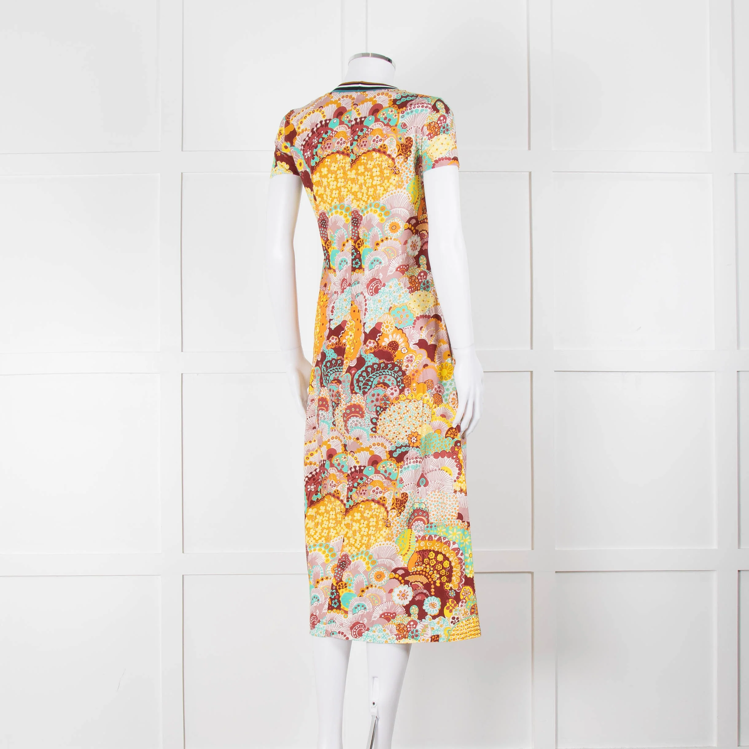 La Double J Orange Floral T-Shirt Dress - Image 4