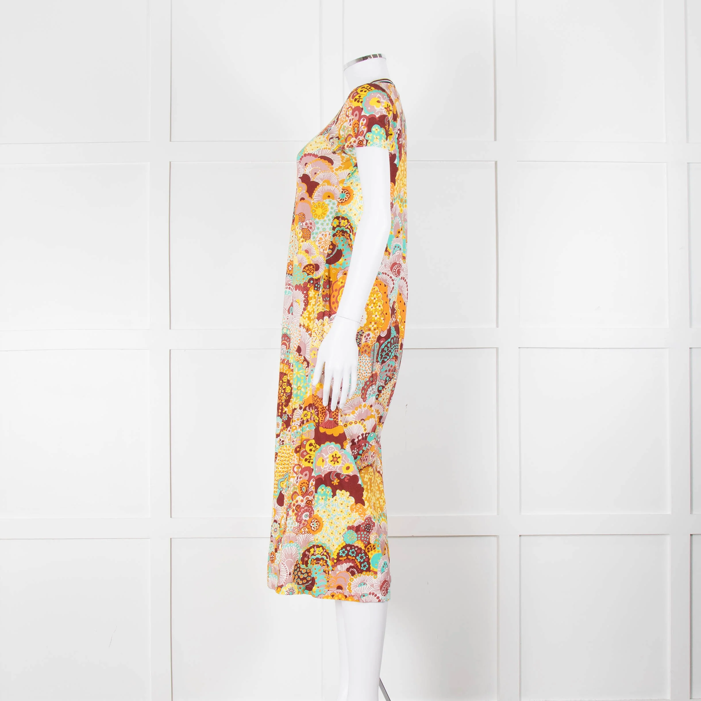 La Double J Orange Floral T-Shirt Dress - Image 7