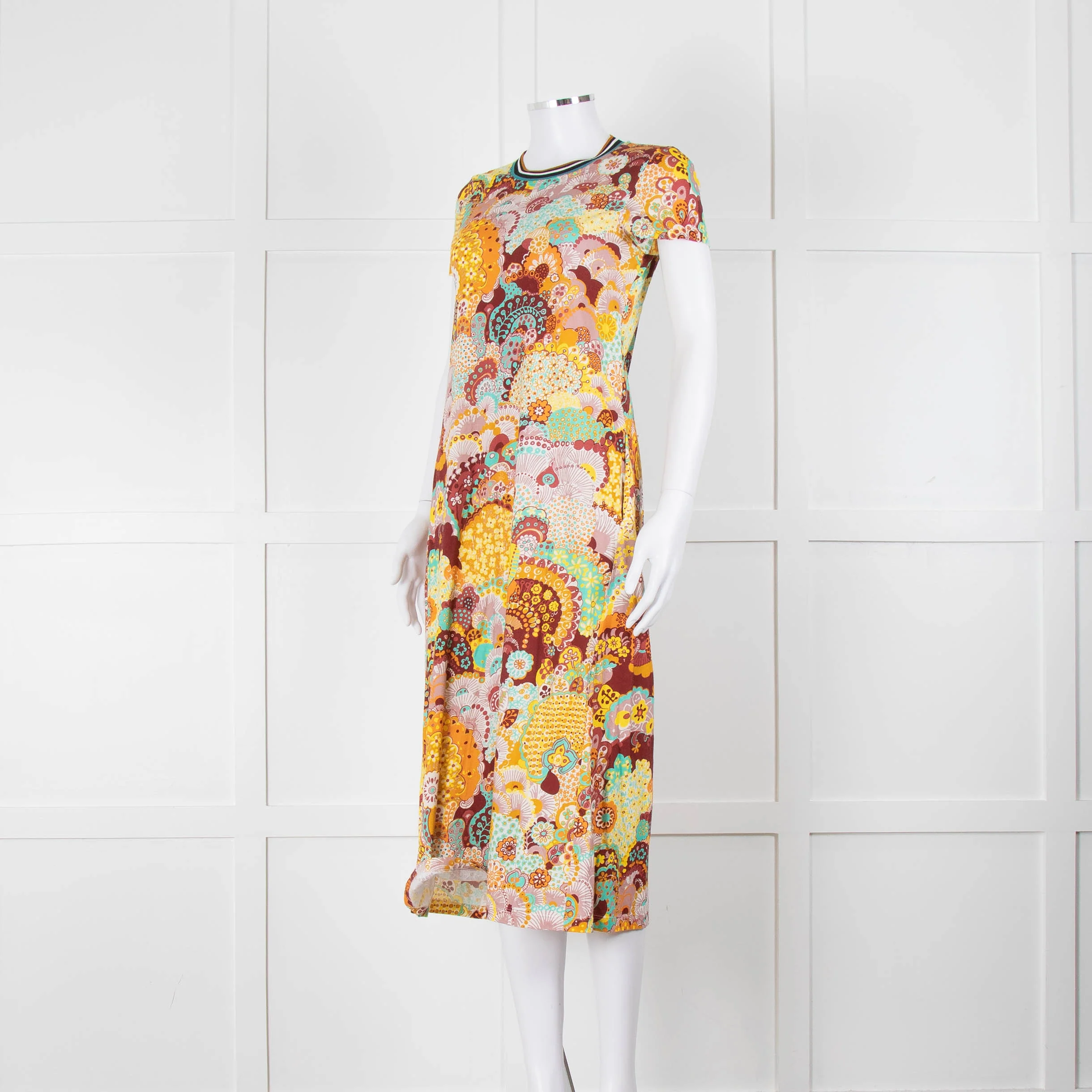 La Double J Orange Floral T-Shirt Dress - Image 8
