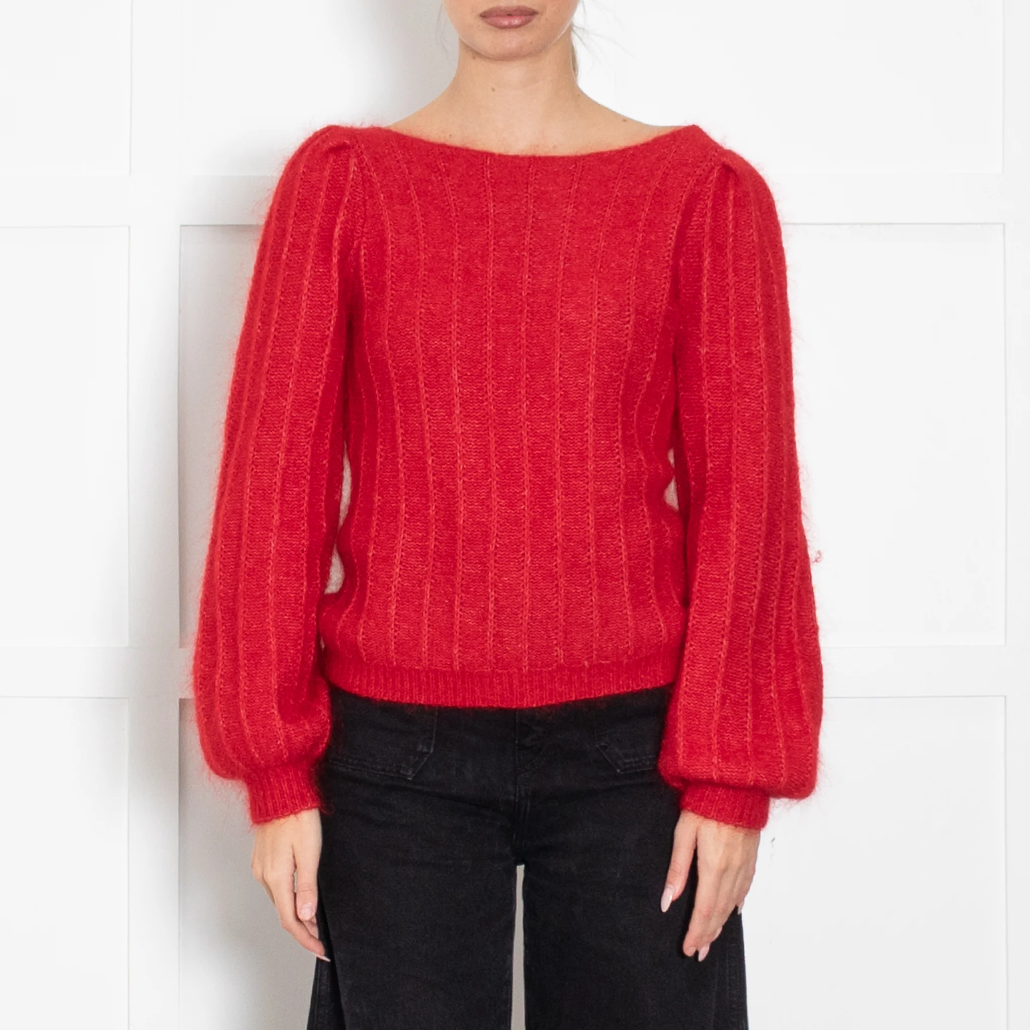 La Maille Sezane Red Mohair Jumper - Image 2