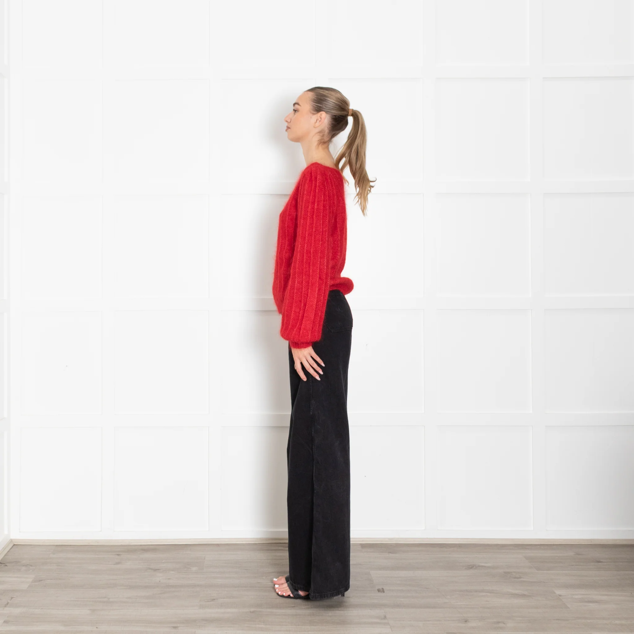 La Maille Sezane Red Mohair Jumper - Image 4
