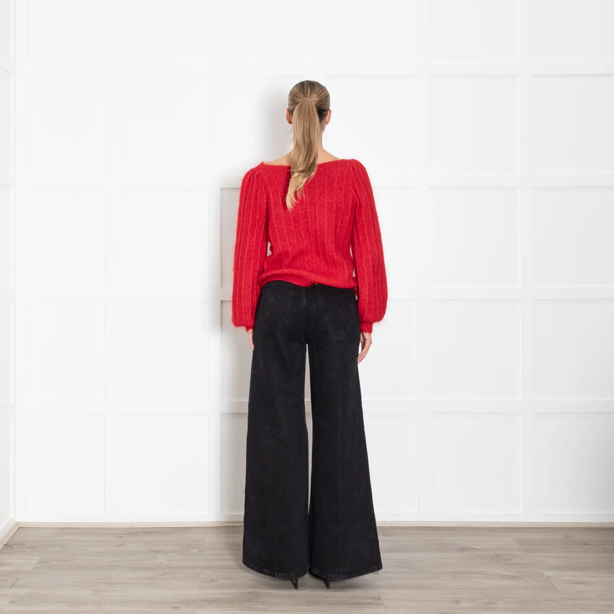 La Maille Sezane Red Mohair Jumper - Image 5