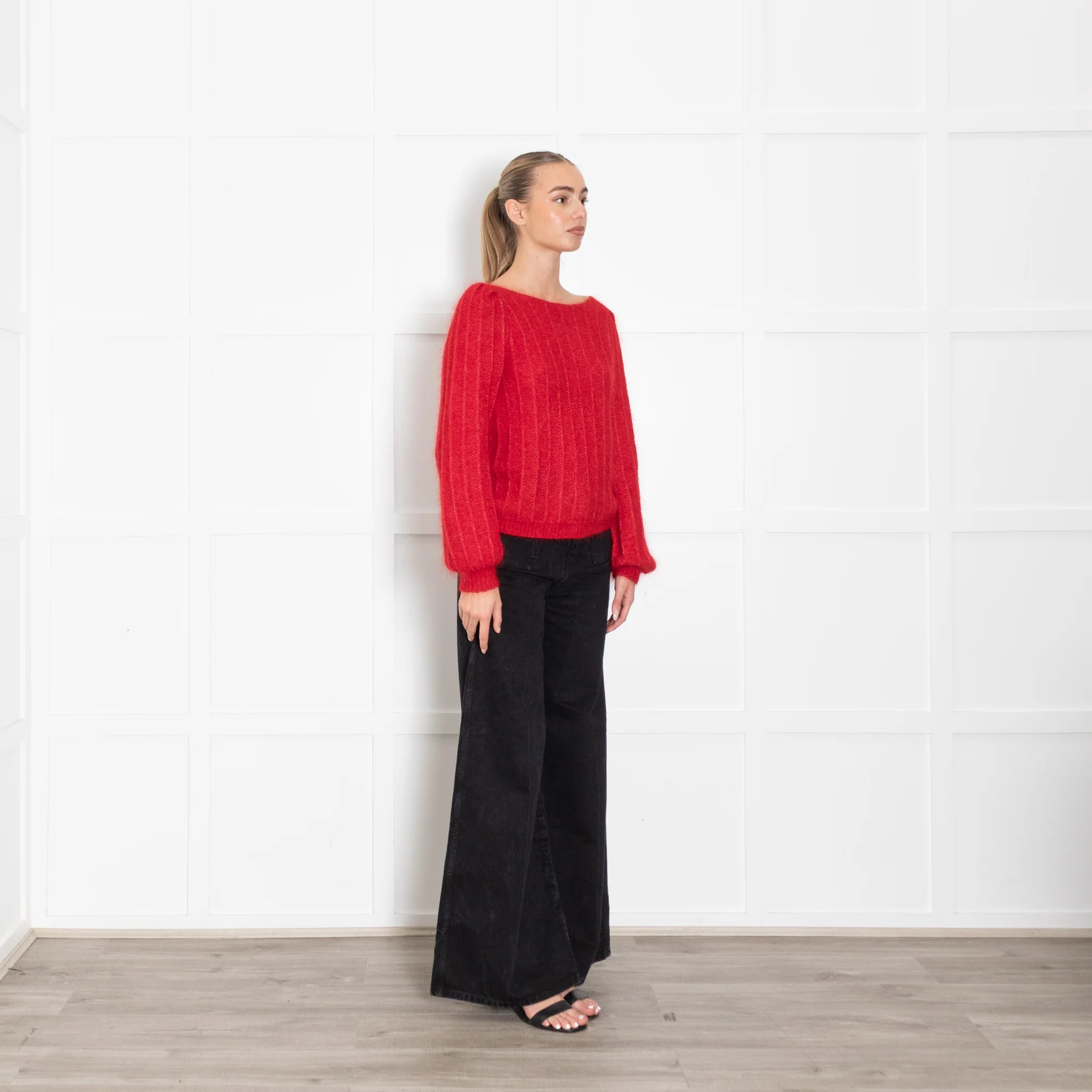 La Maille Sezane Red Mohair Jumper - Image 7