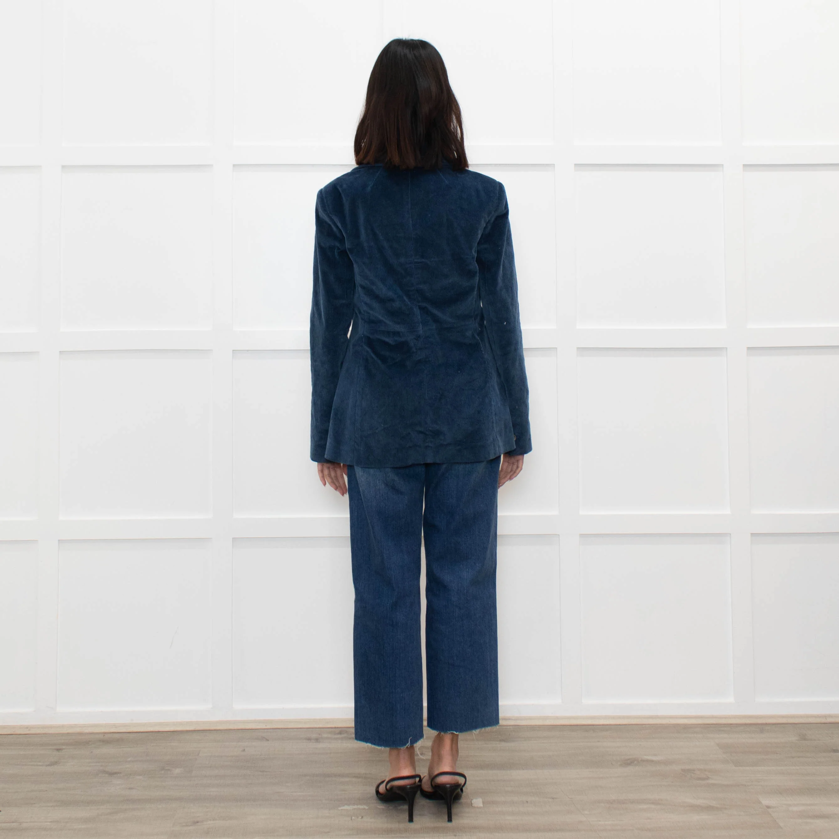 La Vie by Rebecca Taylor Teal Corduroy Blazer - Image 5