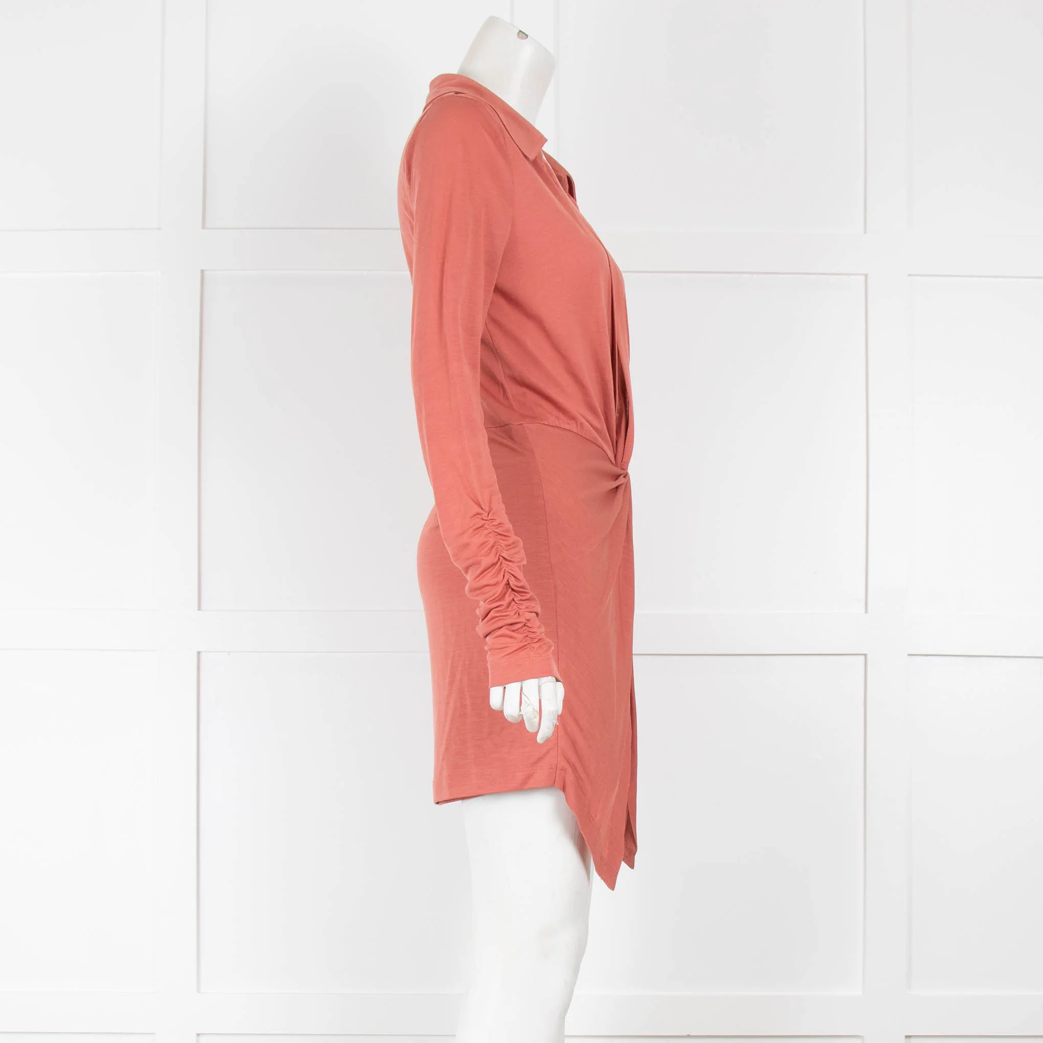 L'Academie Los Angeles Terracotta Twist Front Dress - Image 2