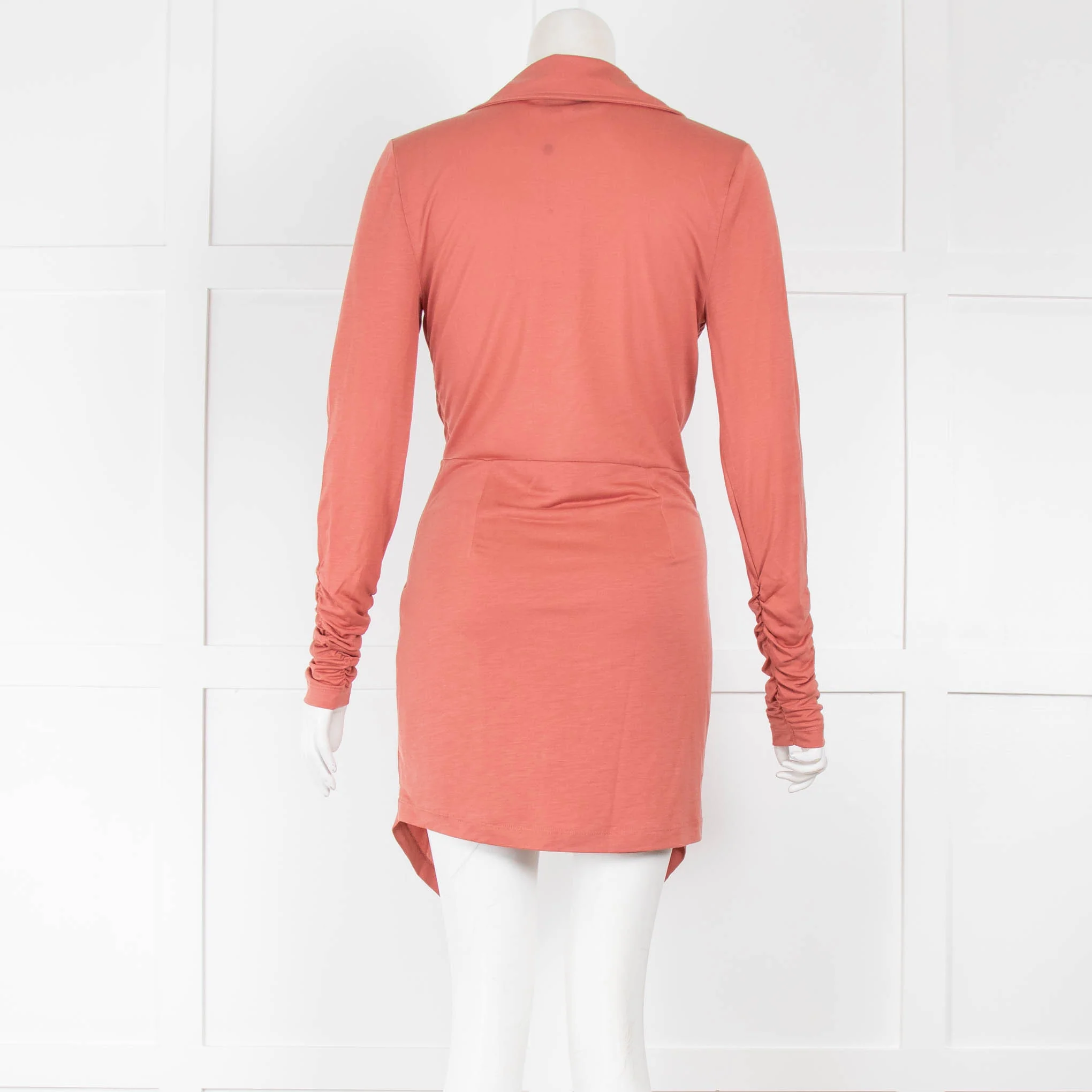 L'Academie Los Angeles Terracotta Twist Front Dress - Image 3