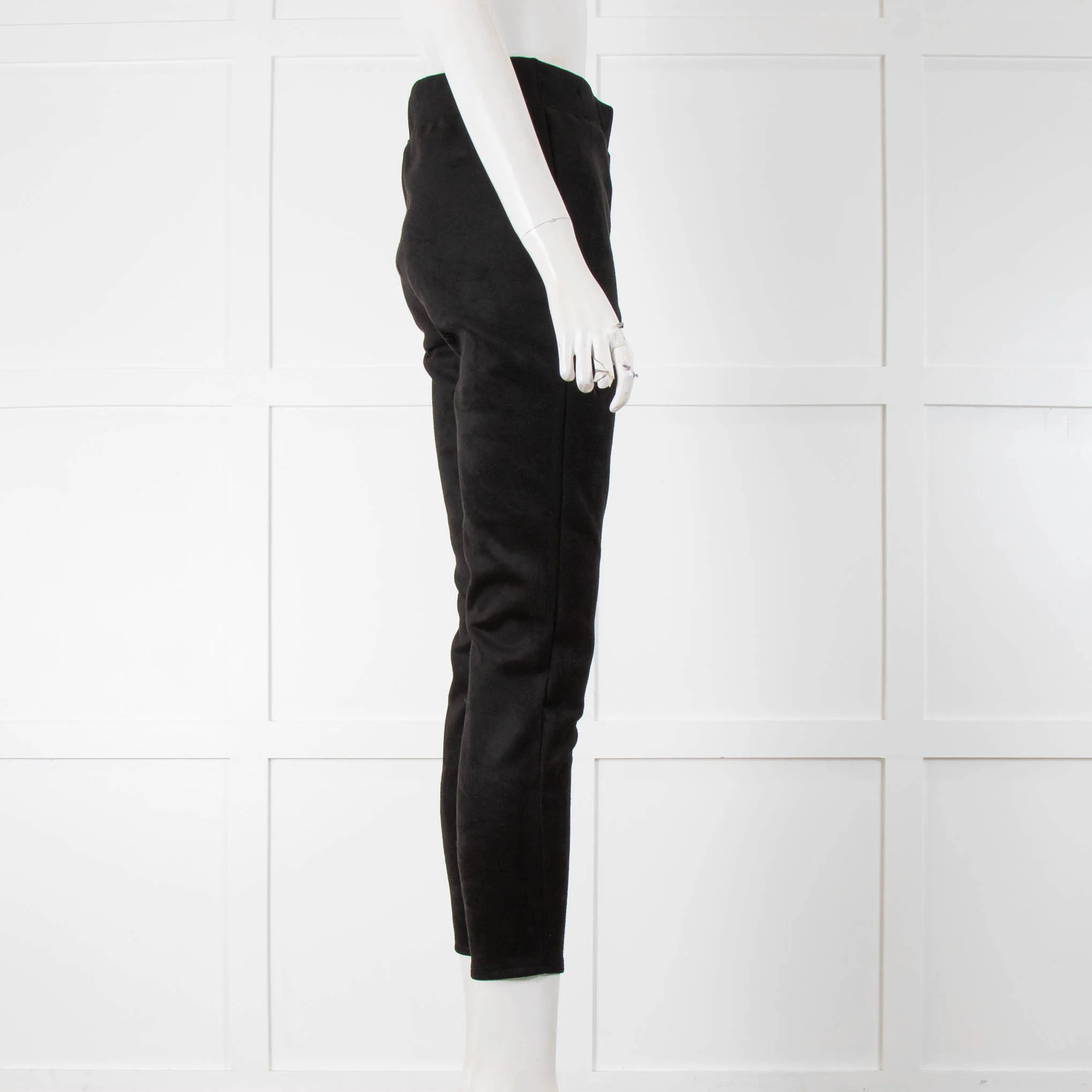 L'Agence Black Faux Suede Leggings - Image 2
