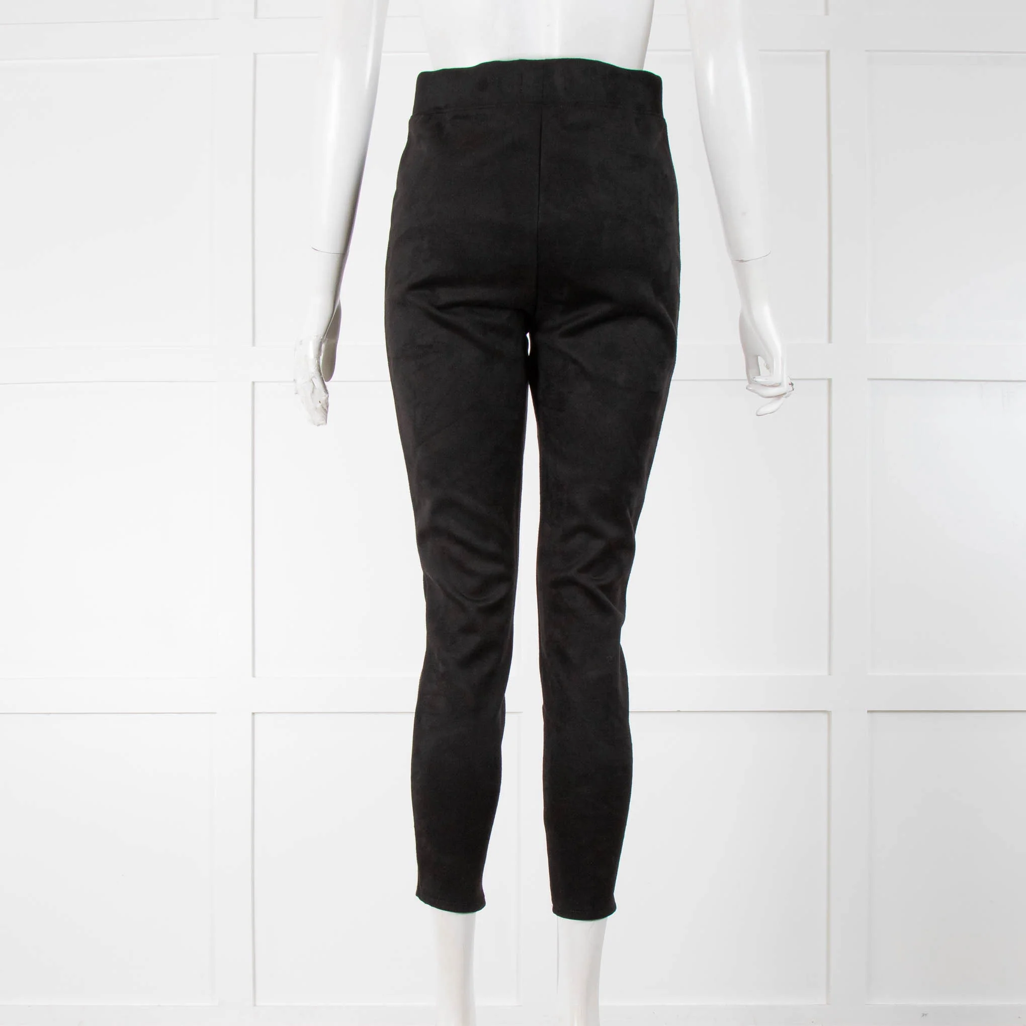 L'Agence Black Faux Suede Leggings - Image 3