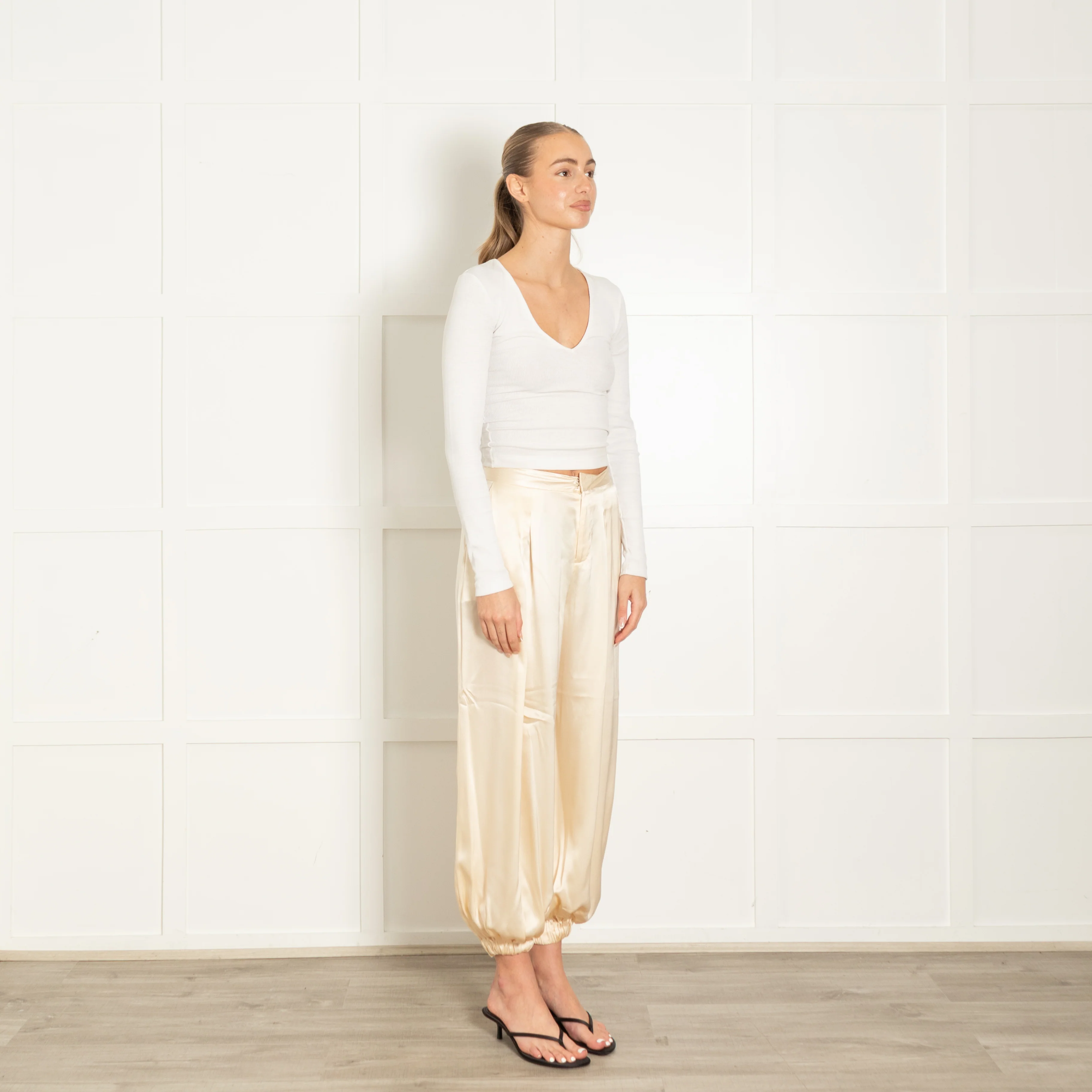 L'Agence Pale Yellow Balloon Trousers - Image 7