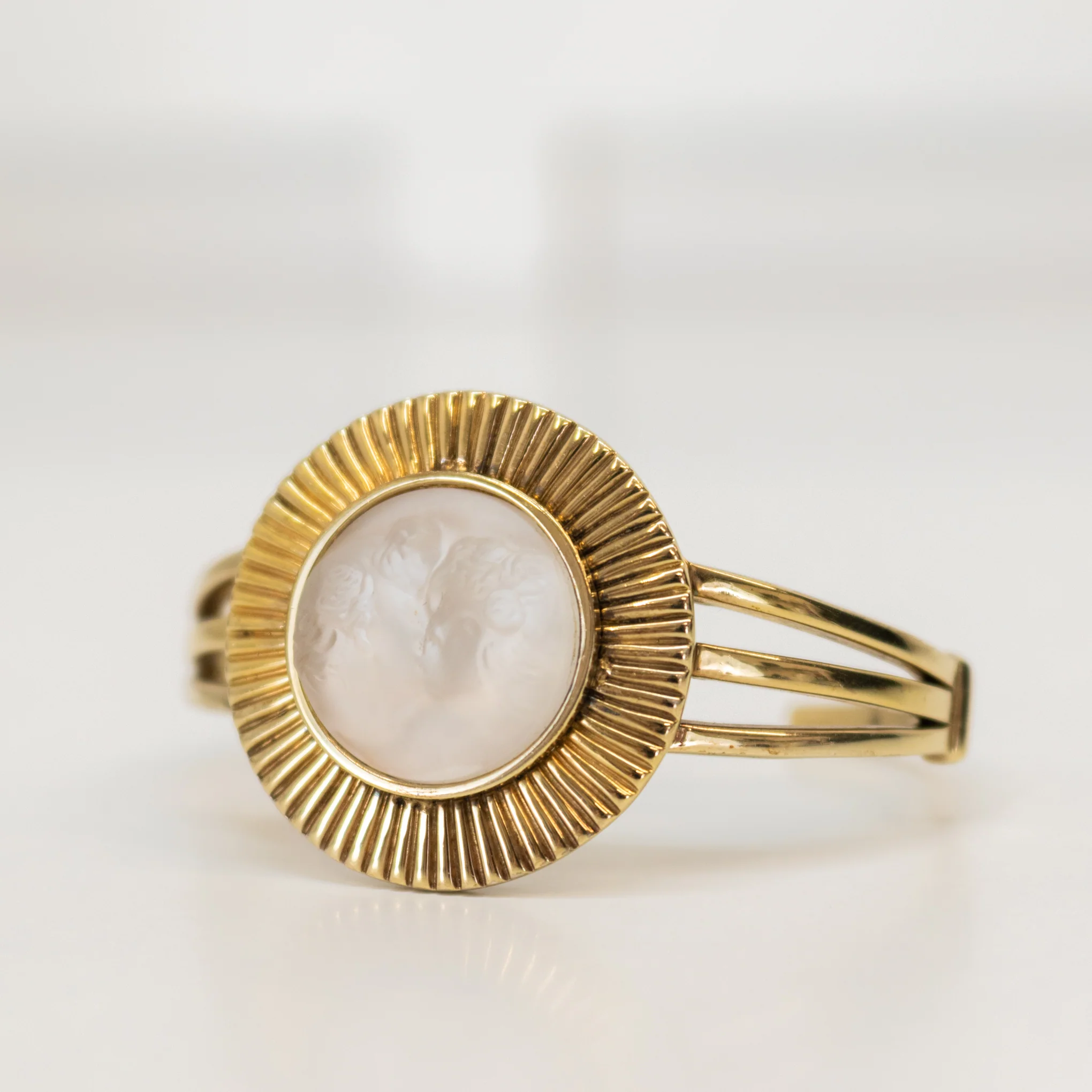 Lalique Gold Plated Sterling Silver Bangle - Image 4
