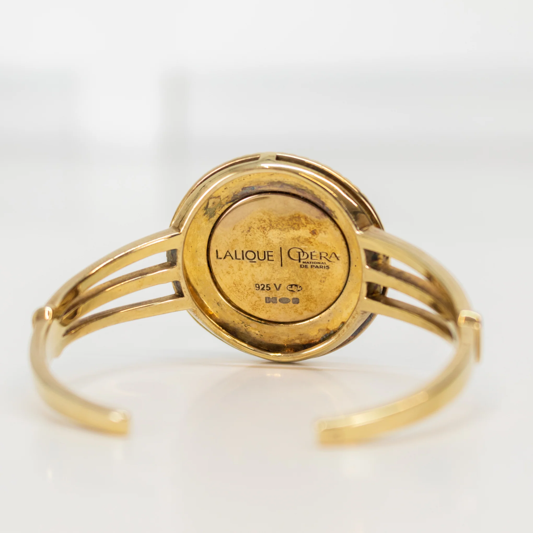 Lalique Gold Plated Sterling Silver Bangle - Image 5