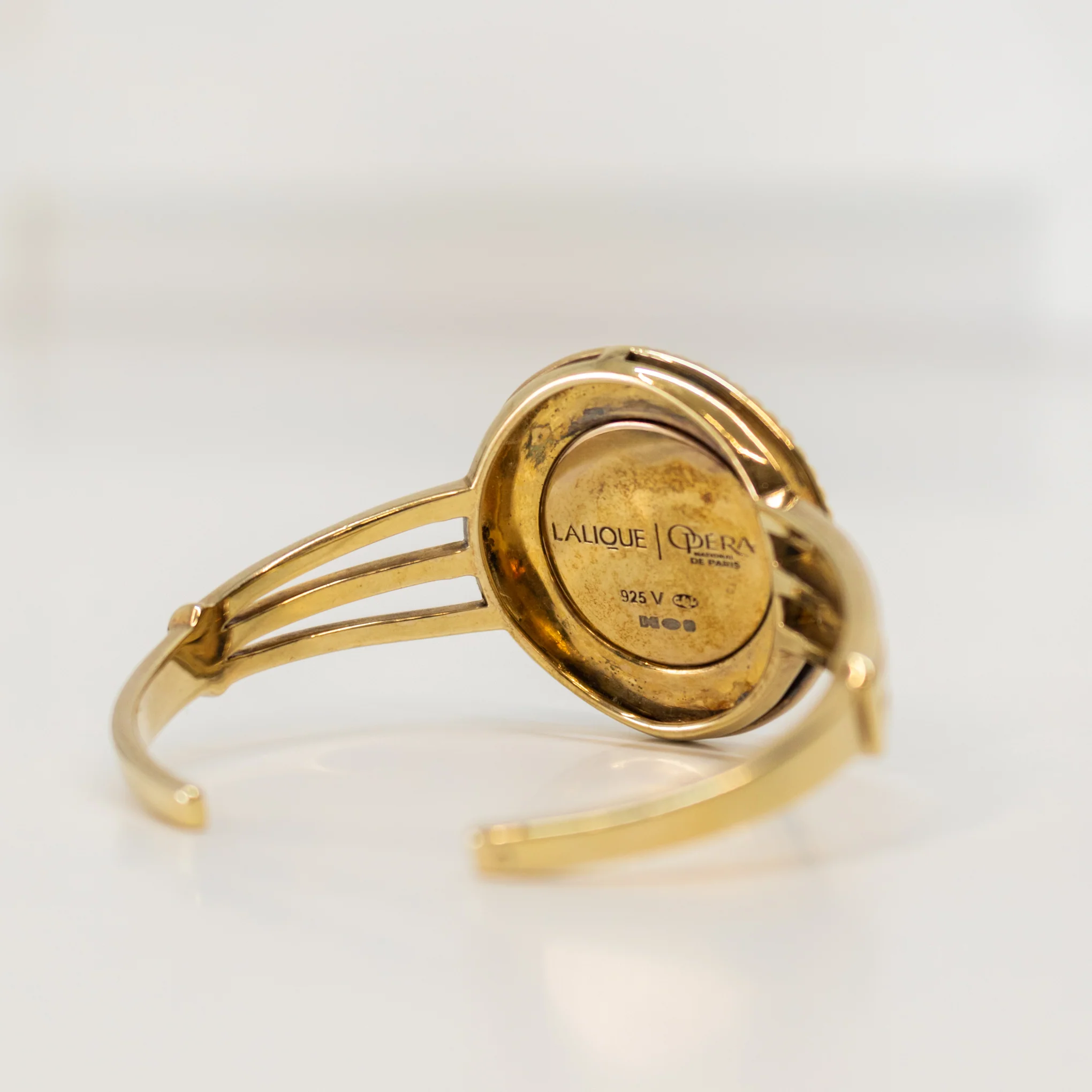 Lalique Gold Plated Sterling Silver Bangle - Image 6