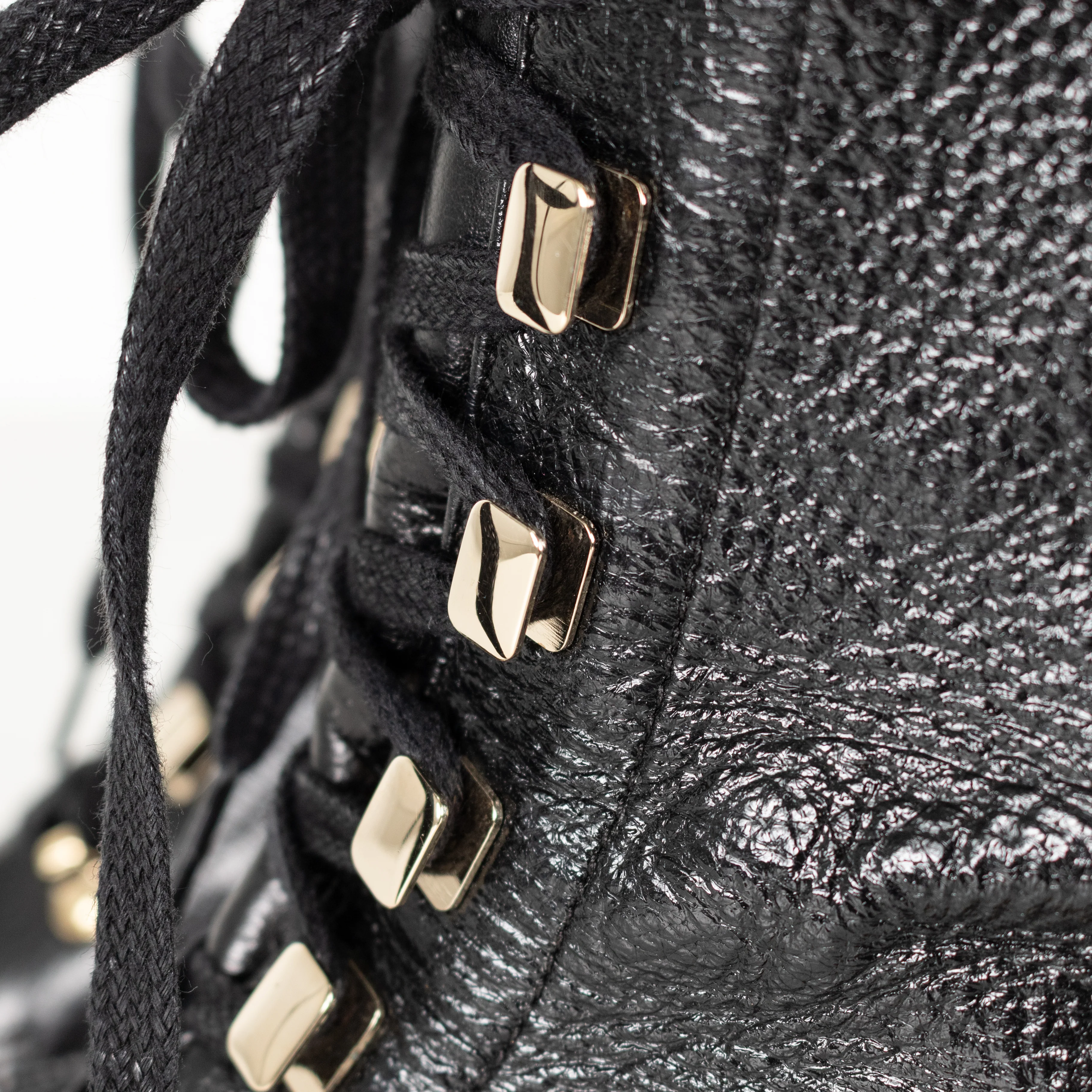 Lanvin Biker Black Boot With Gold Hardwear - Image 13