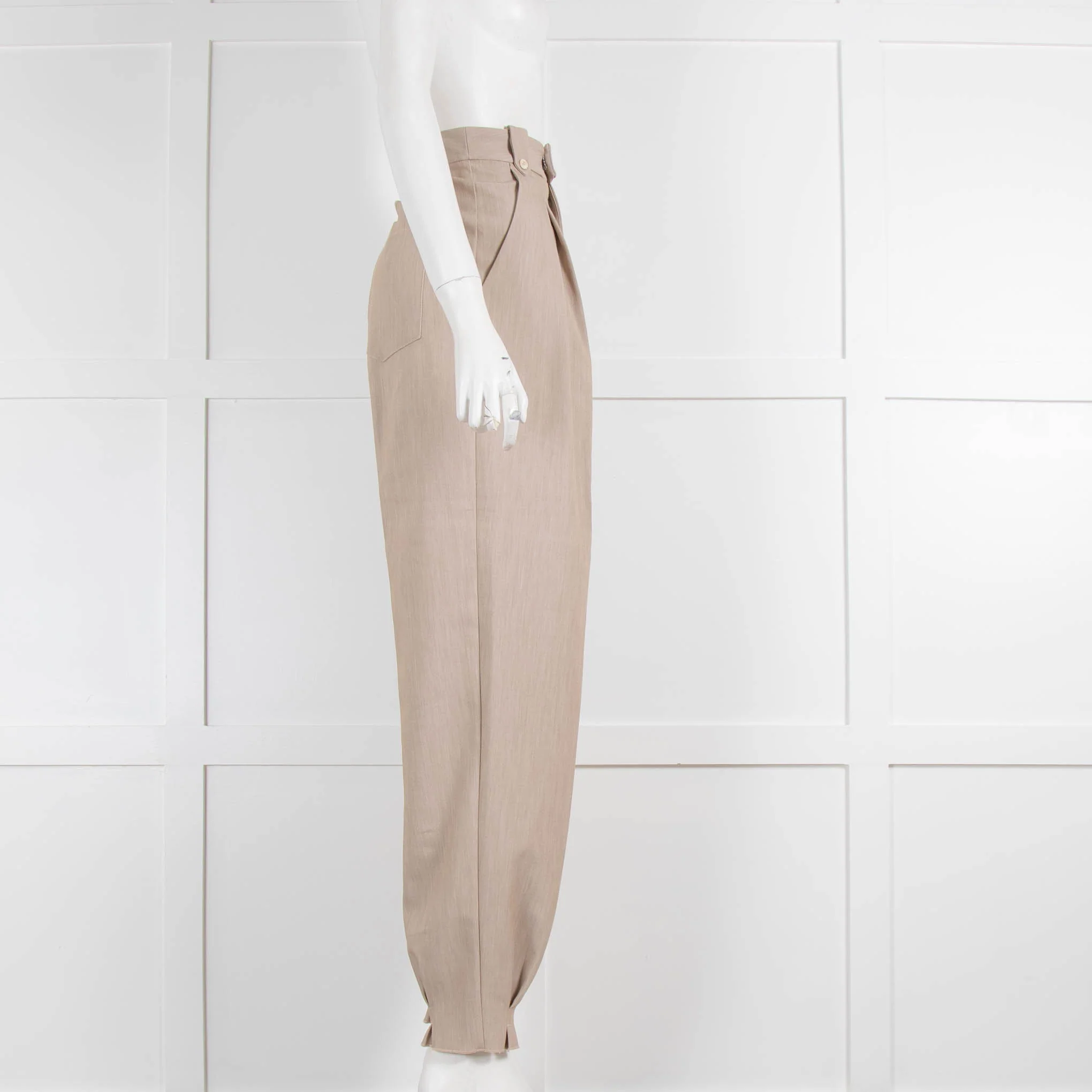 Lattelier Beige Cuffed Tailored Trouser - Image 2