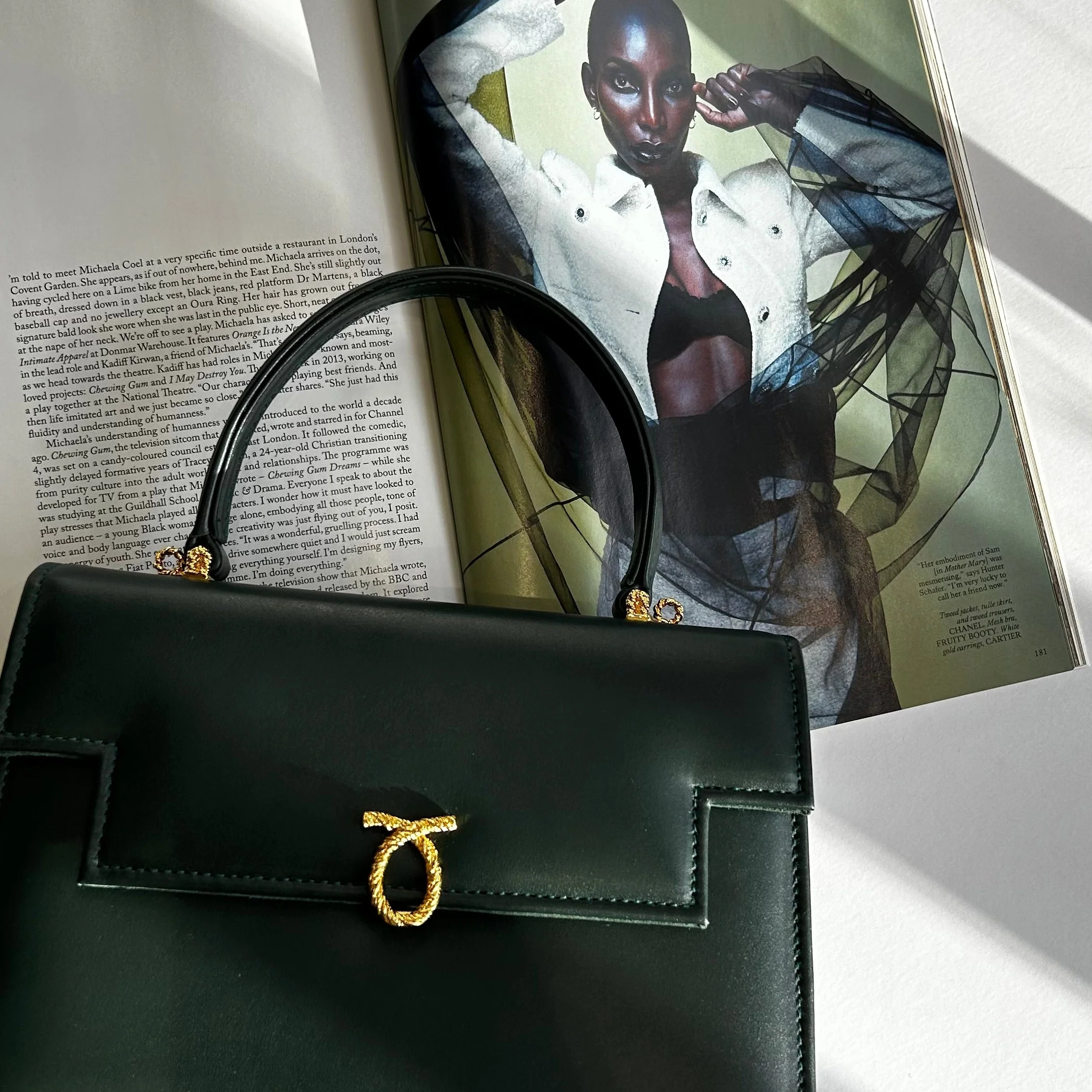 Launer London Forest Green Leather Traviata Bag - Image 12