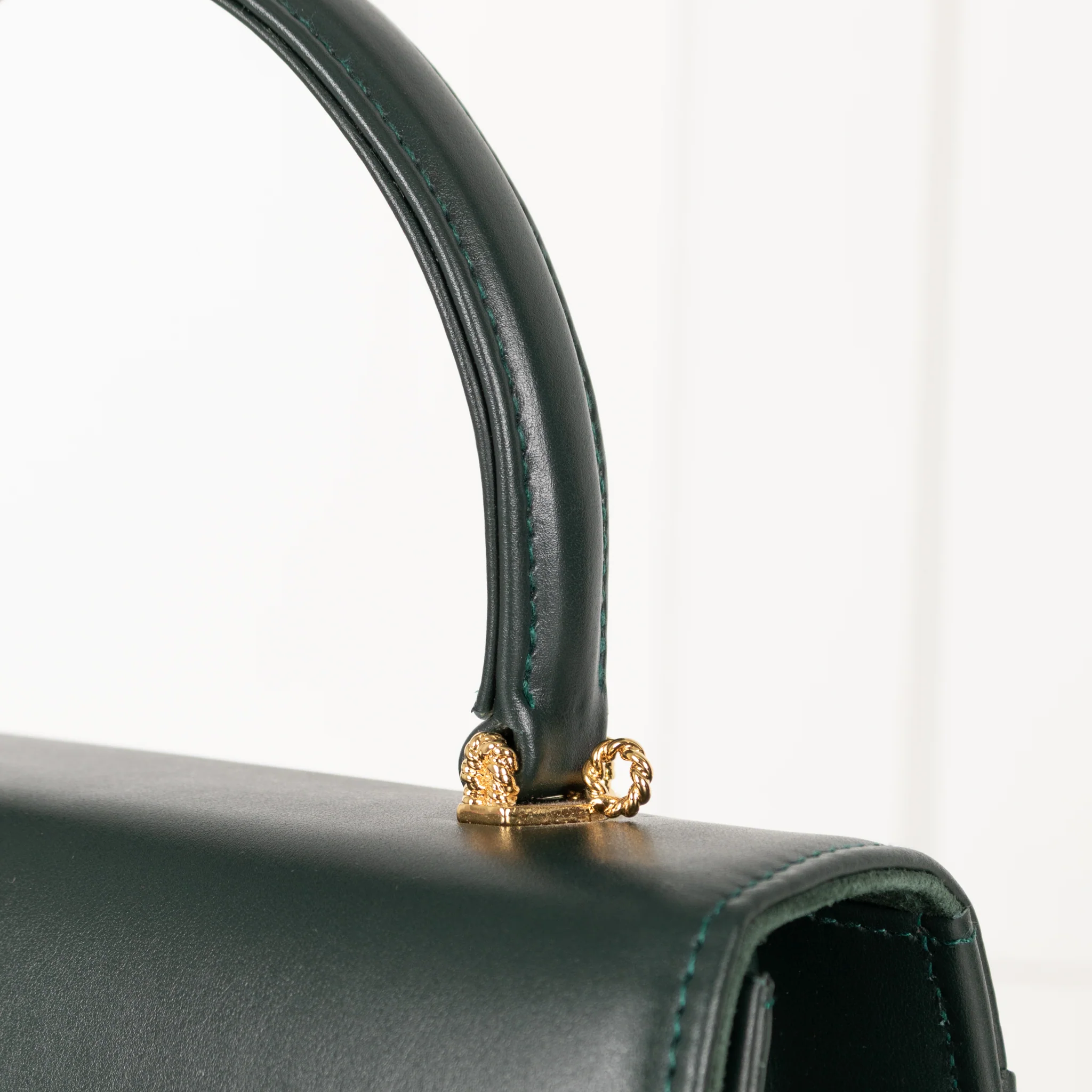 Launer London Forest Green Leather Traviata Bag - Image 14