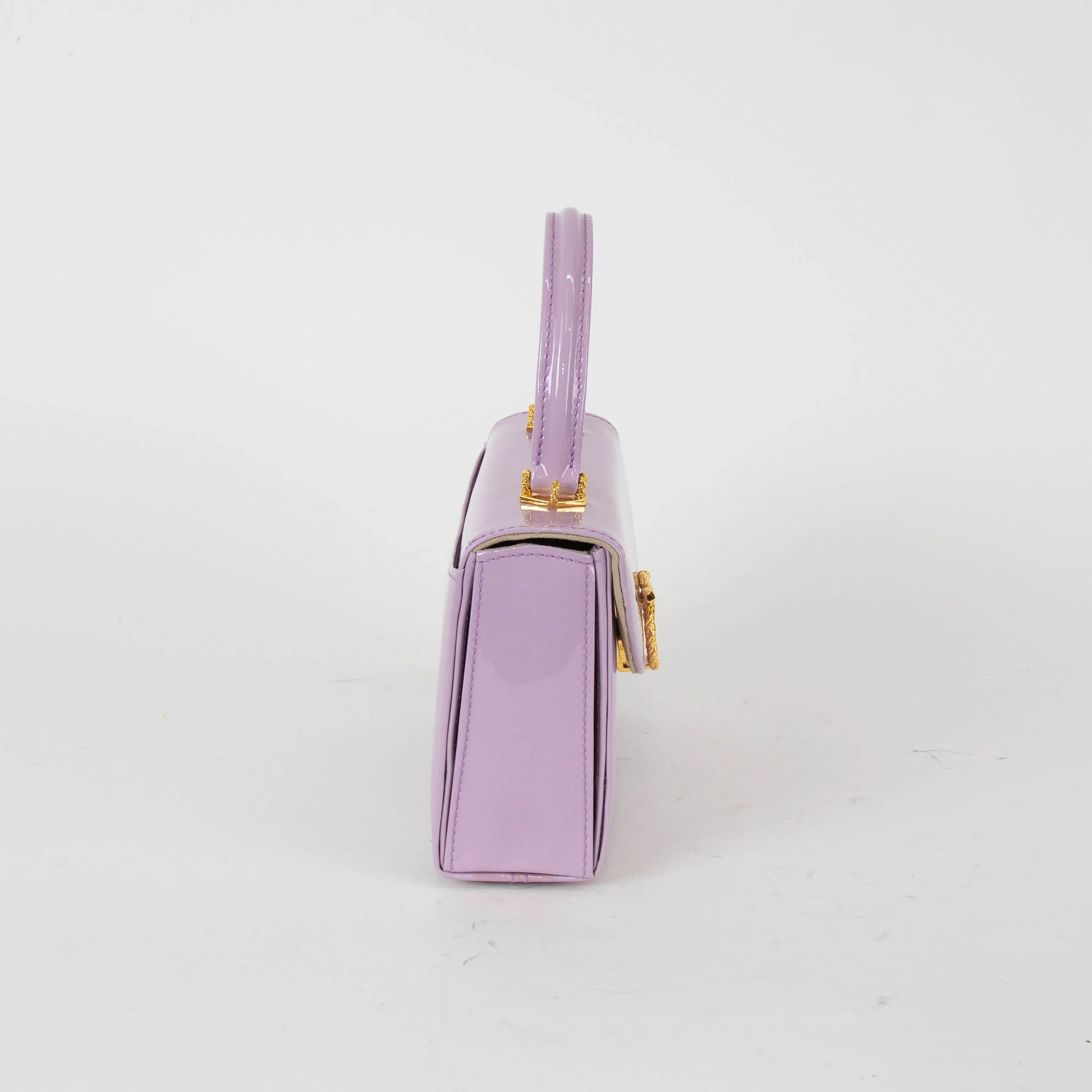 Launer London Lilac Iris Patent Leather Mini Bag - Image 3