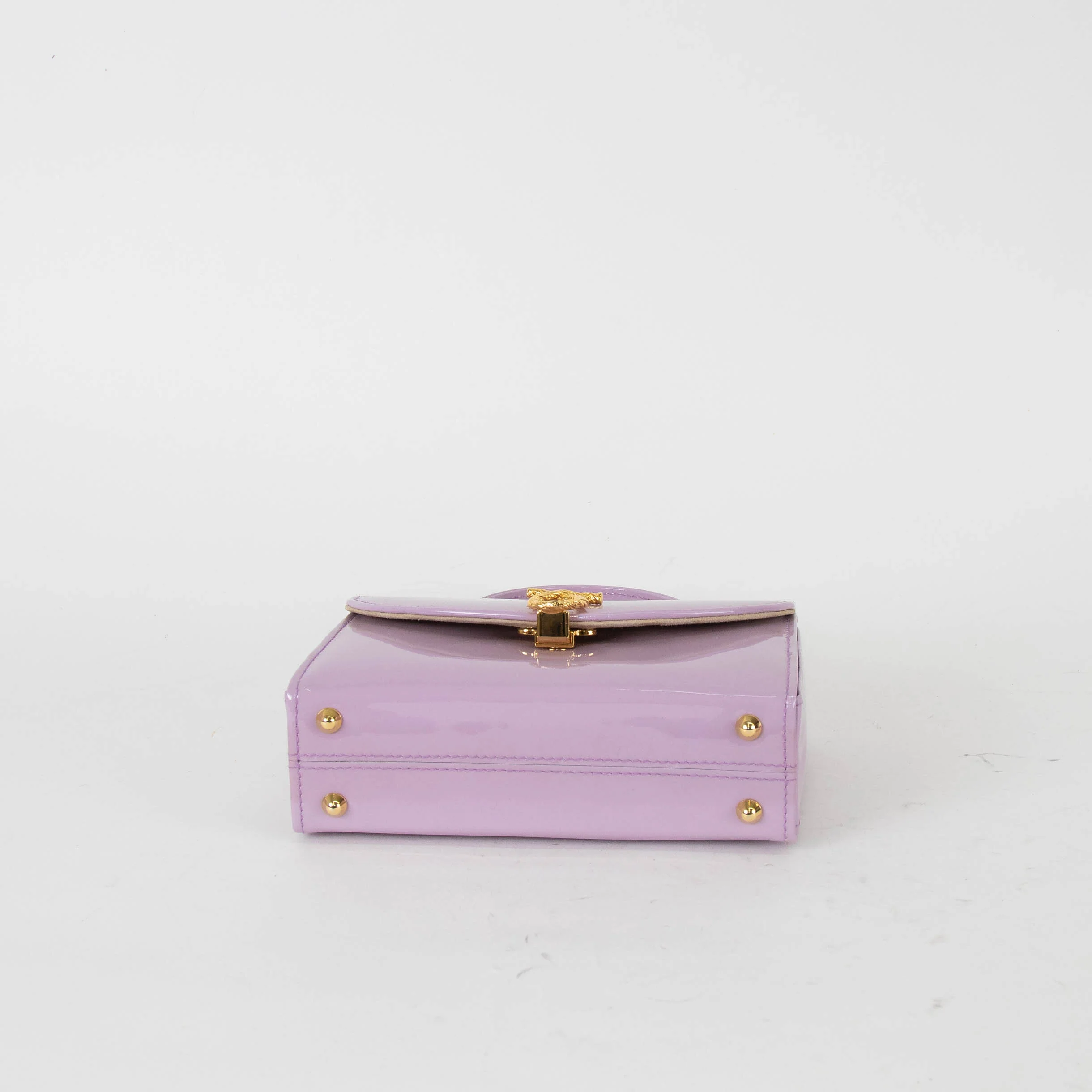 Launer London Lilac Iris Patent Leather Mini Bag - Image 6