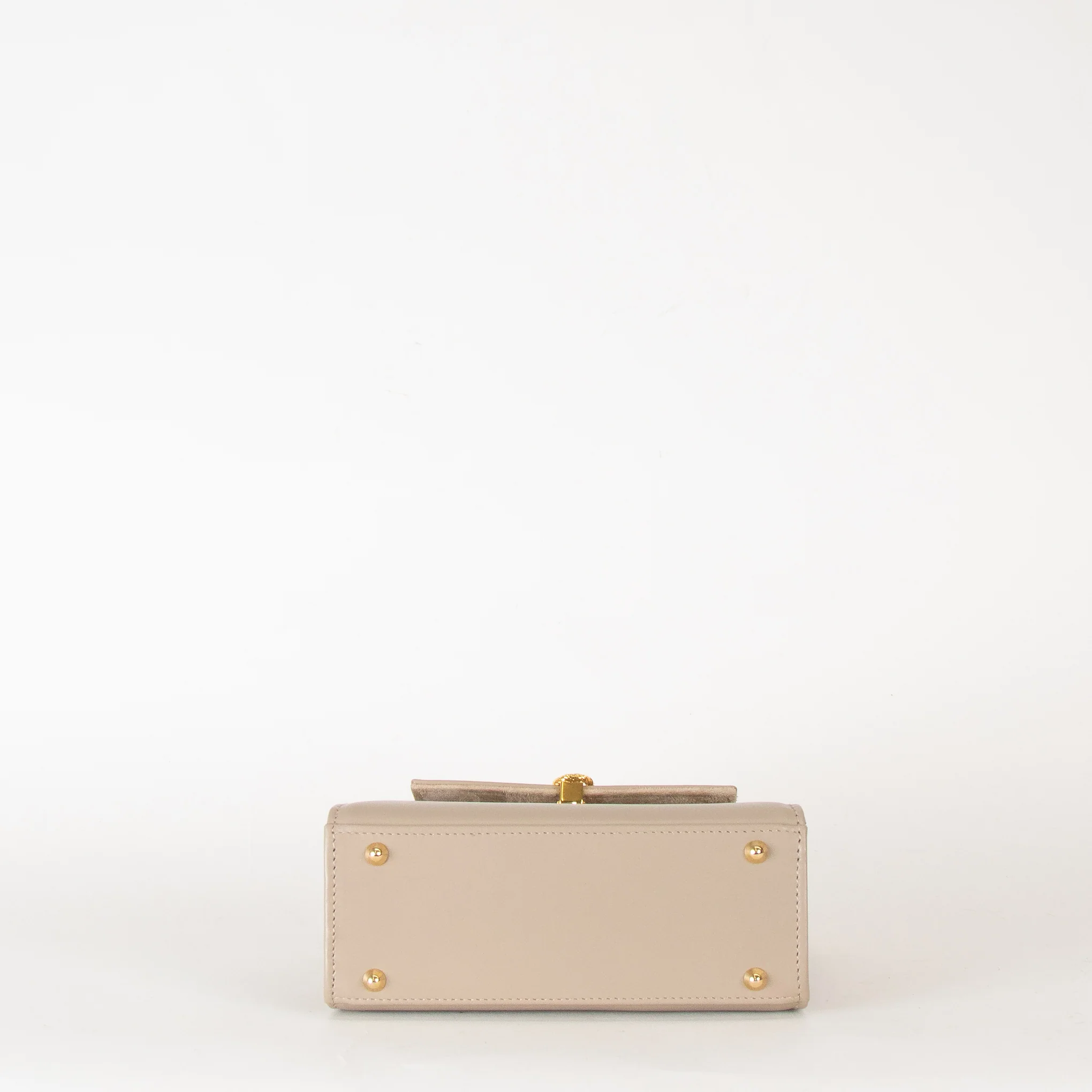 Launer London Taupe Judi Buttermilk Top Handle Small Bag - Image 7
