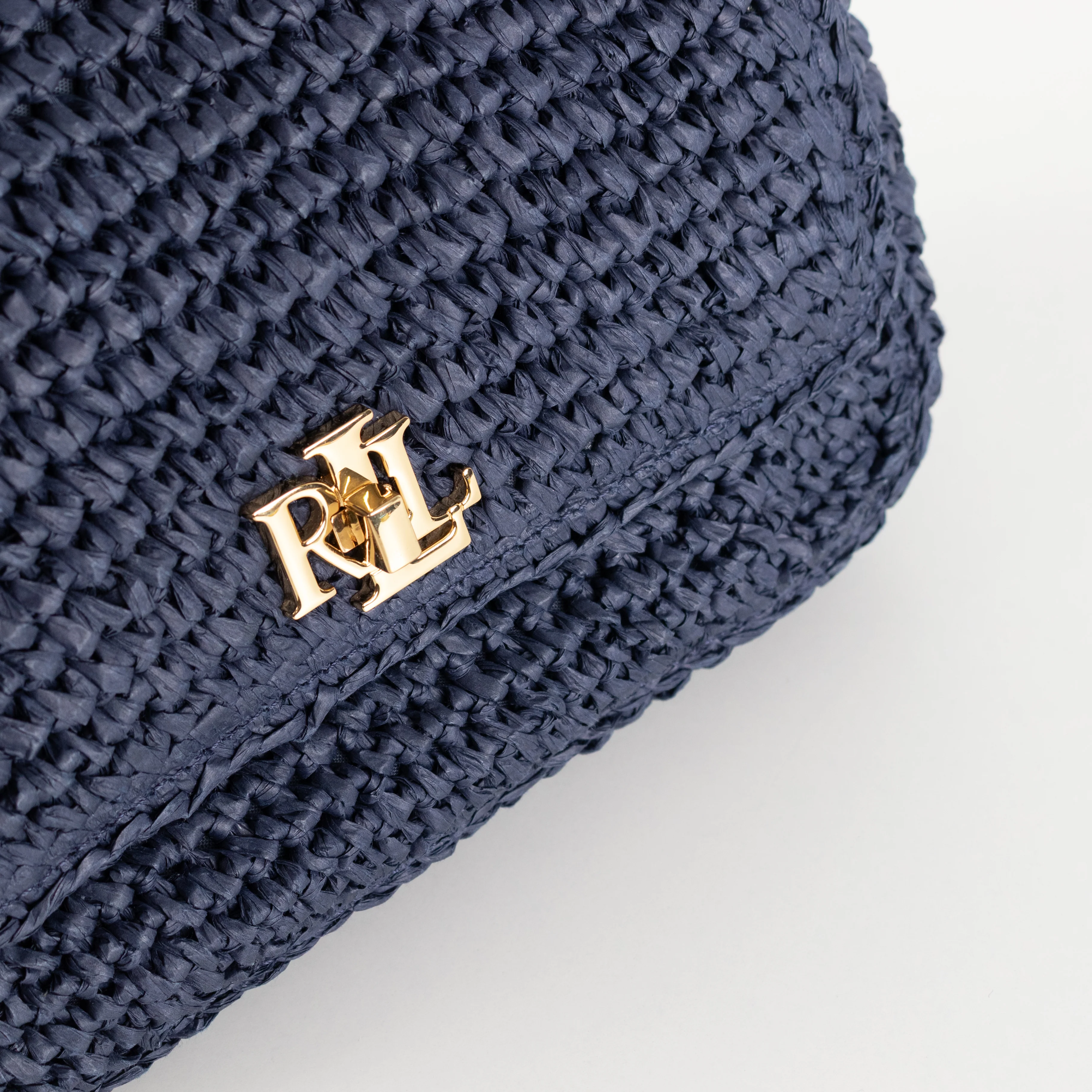 Lauren by Ralph Lauren Navy Raffia Crossbody - Image 15