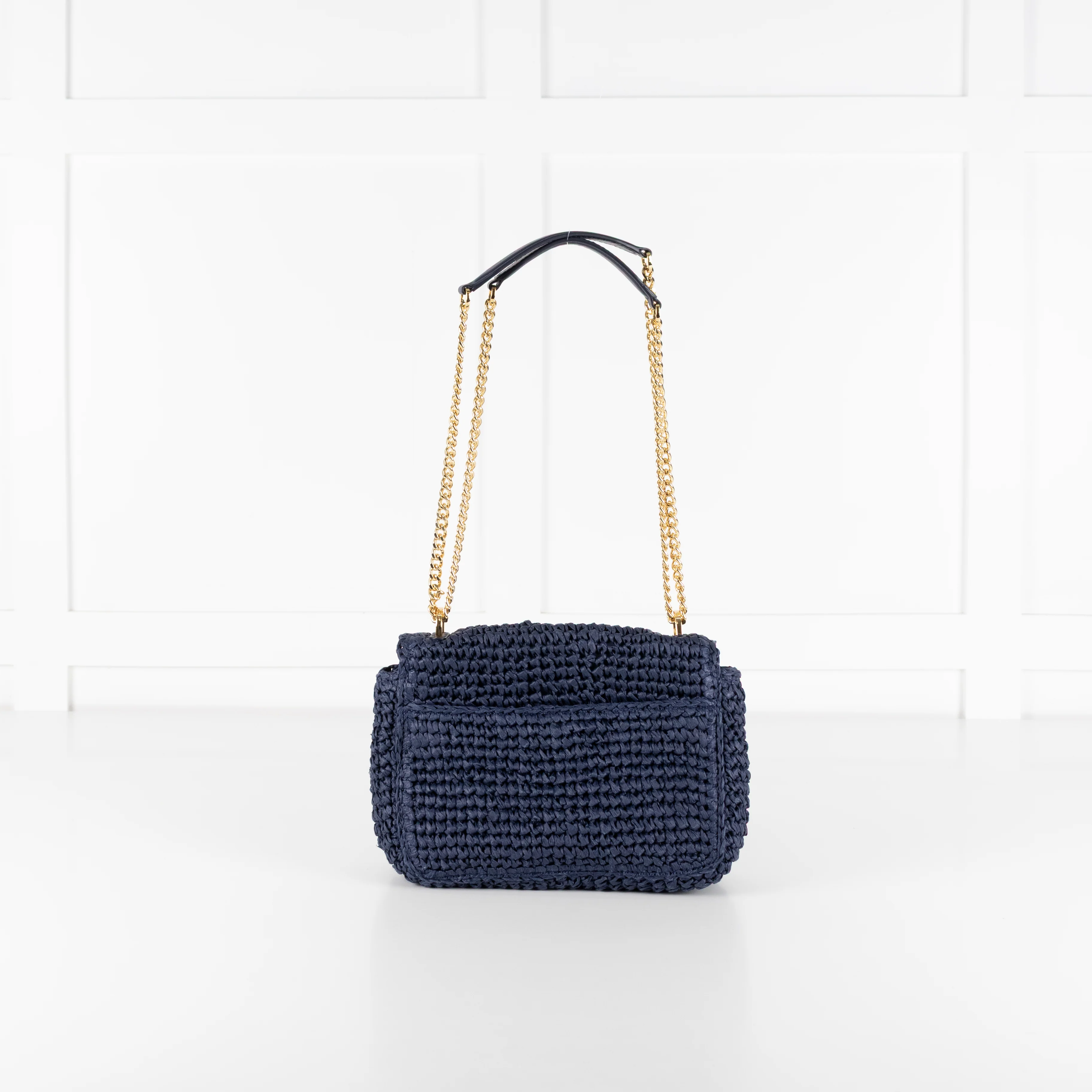 Lauren by Ralph Lauren Navy Raffia Crossbody - Image 7