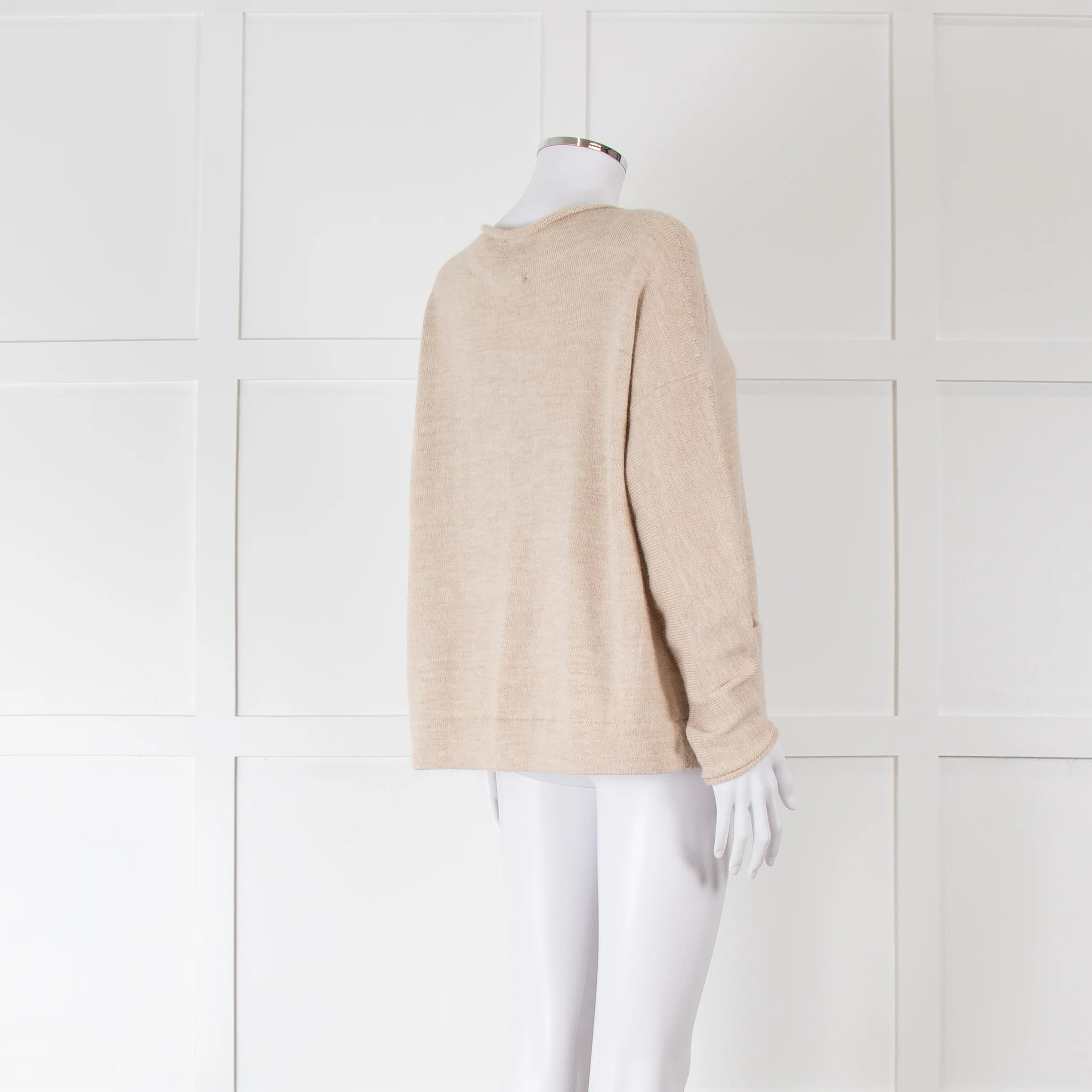 Lauren Manoogian Beige Alpaca Wool Mix Front Pocket Jumper - Image 4